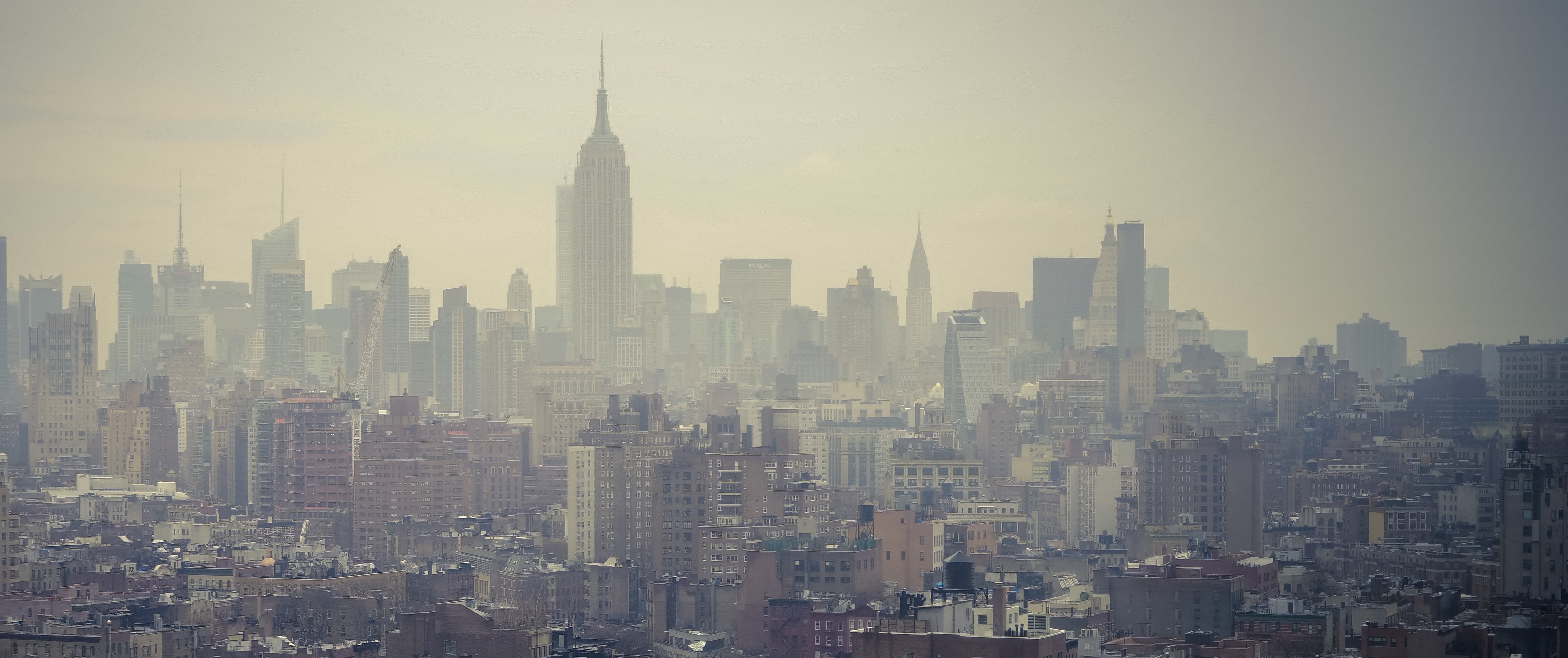 New York City, smog, city, 4K, Manhattan, cityscape, HD Wallpaper