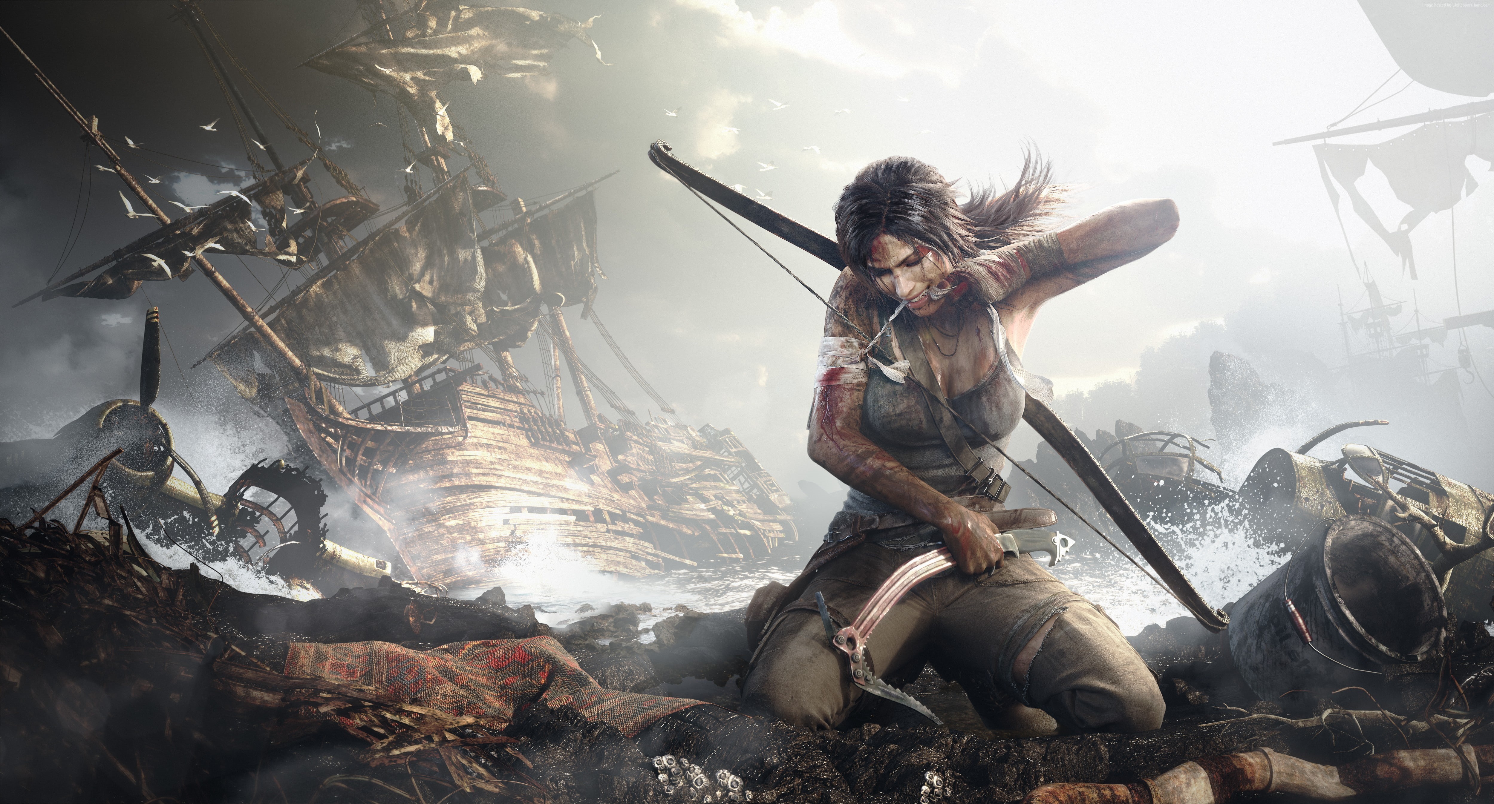 4k, ship, Best Games 2015, screenshot, Tomb Rider, Rise of the Tomb Raider, 4K, gameplay, 5k, review, HD Wallpaper