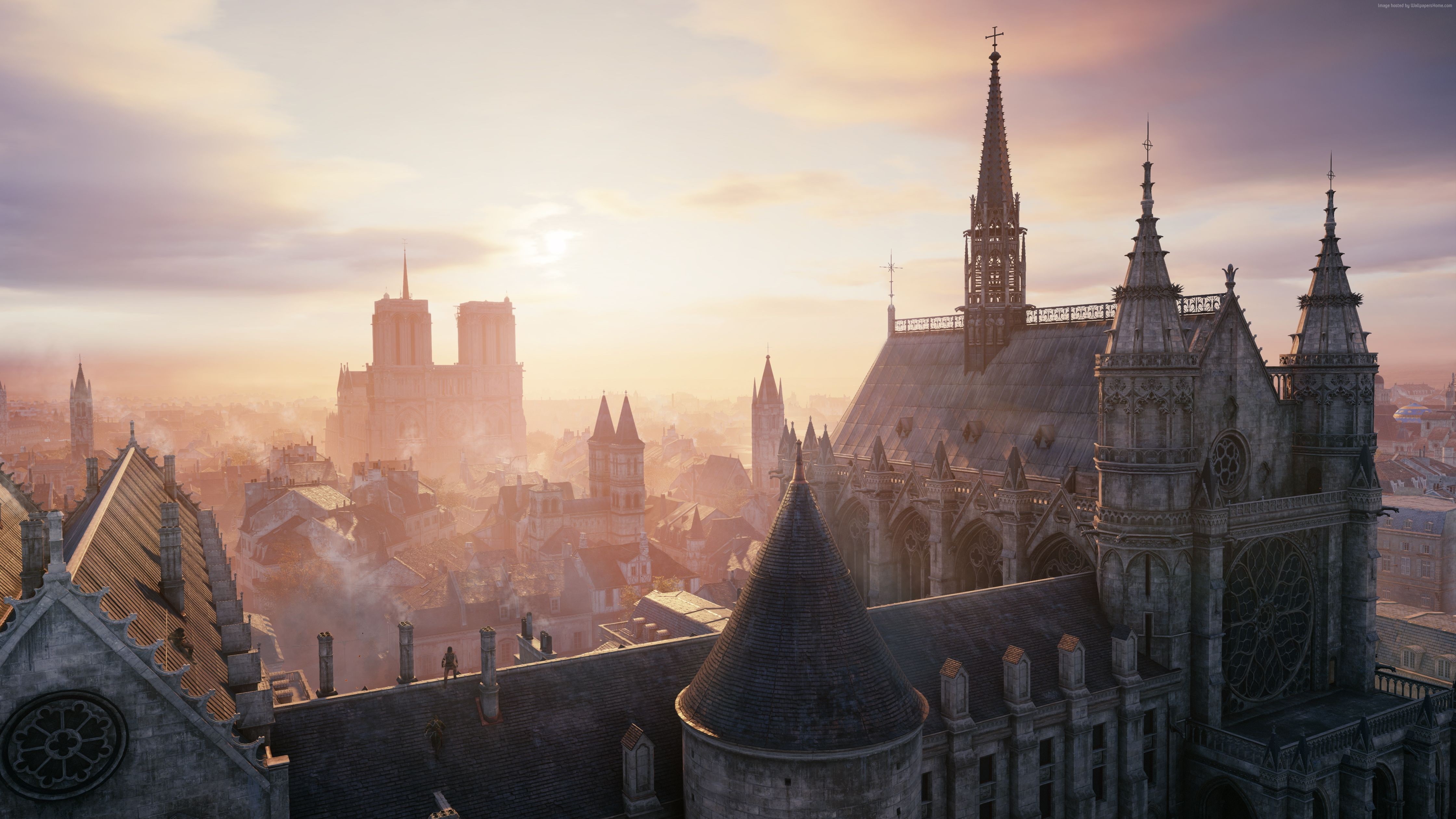 review, Assassin’s Creed: Unity, gameplay, screenshot, 4K, 4k, 5k, PS4, Xbox One, city, game, stealth action game, PC, HD Wallpaper