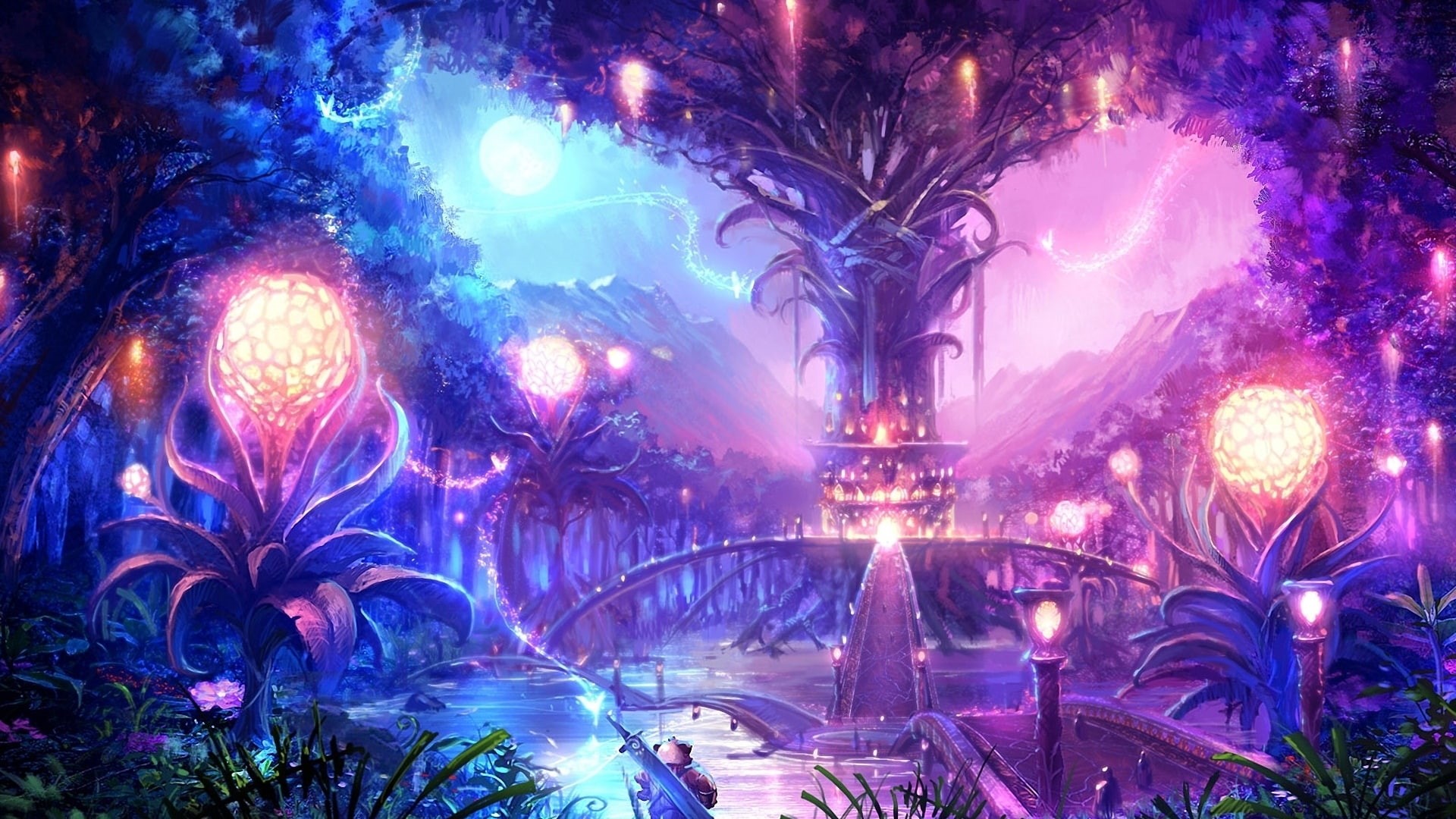 landscapes, art, 1080P, fantasy, magic, online, tera, HD Wallpaper