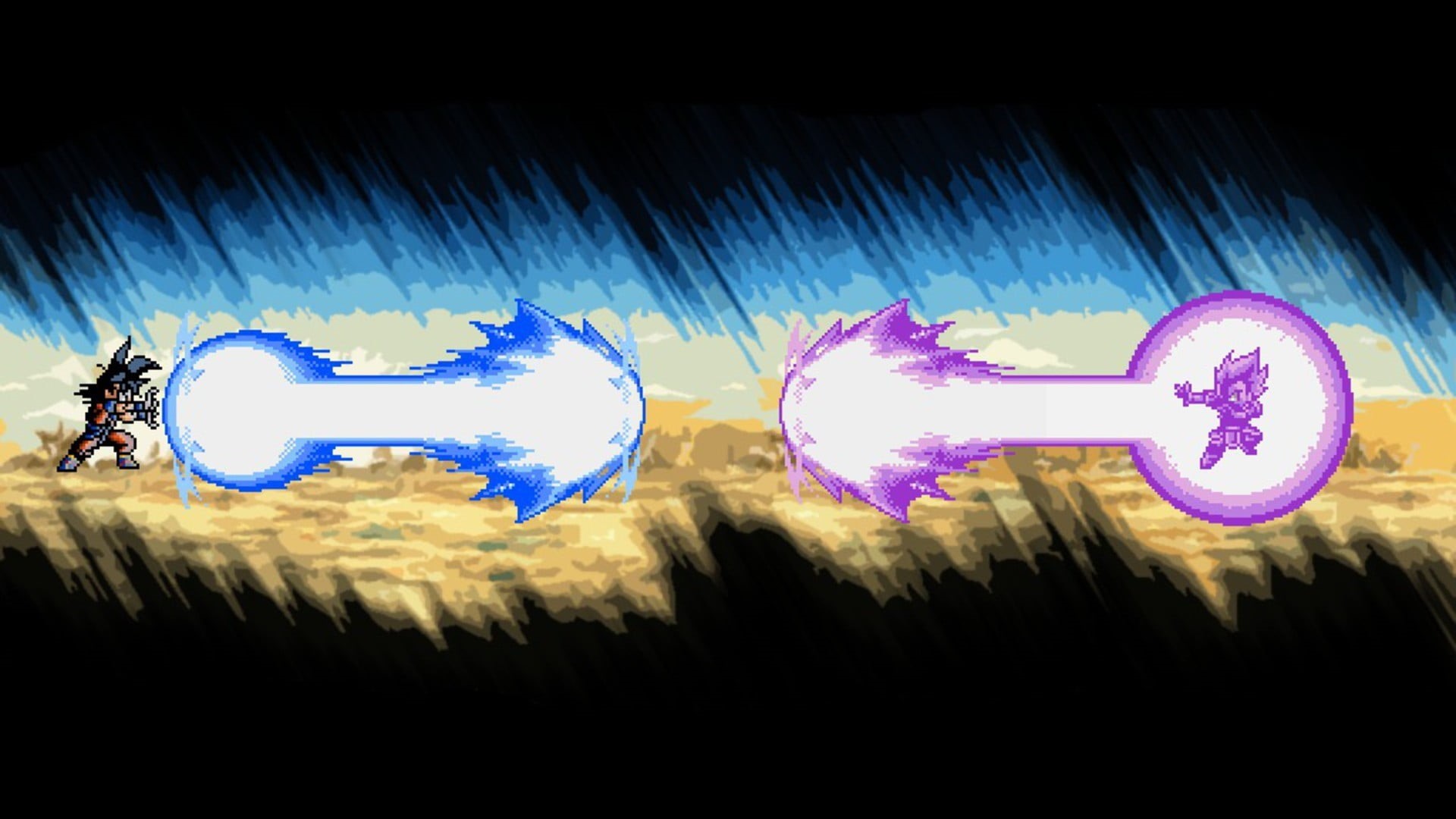 computer Graphic, Vegeta, nature, lighting equipment, light, glowing, design, grunge, backdrop, motion, no people, goku, black background, communication, HD Wallpaper