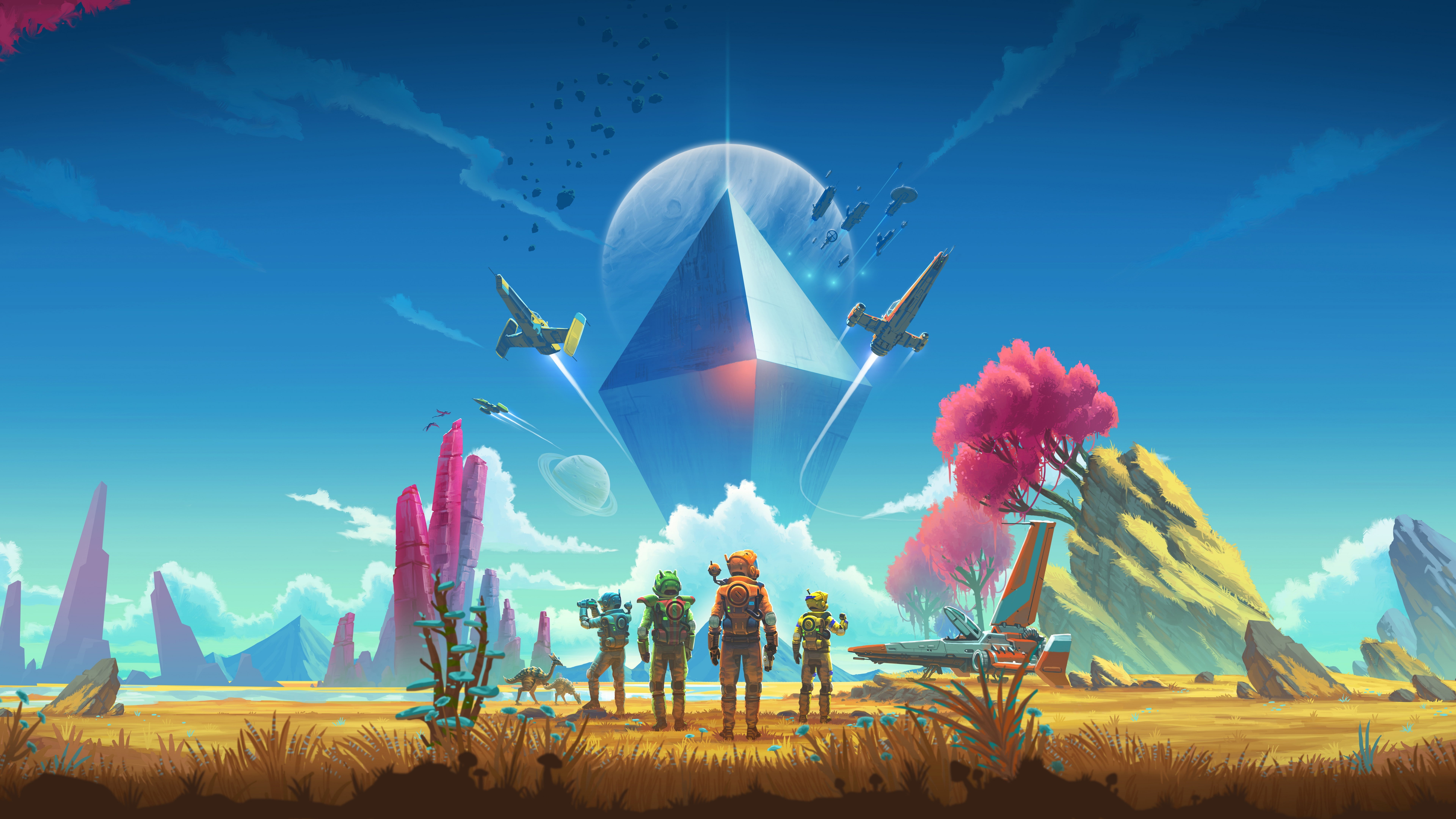 poster, 8K, 4K, No Mans Sky, 8K, Ultrawide, HD Wallpaper