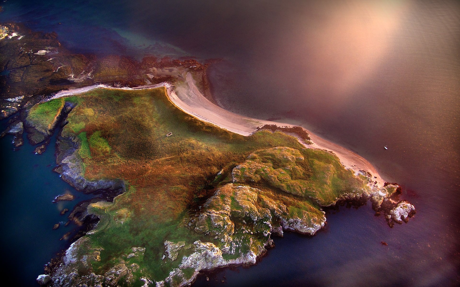 near, body, 1080P, nature, hd, ocean, aerial, island, coast, water, HD Wallpaper