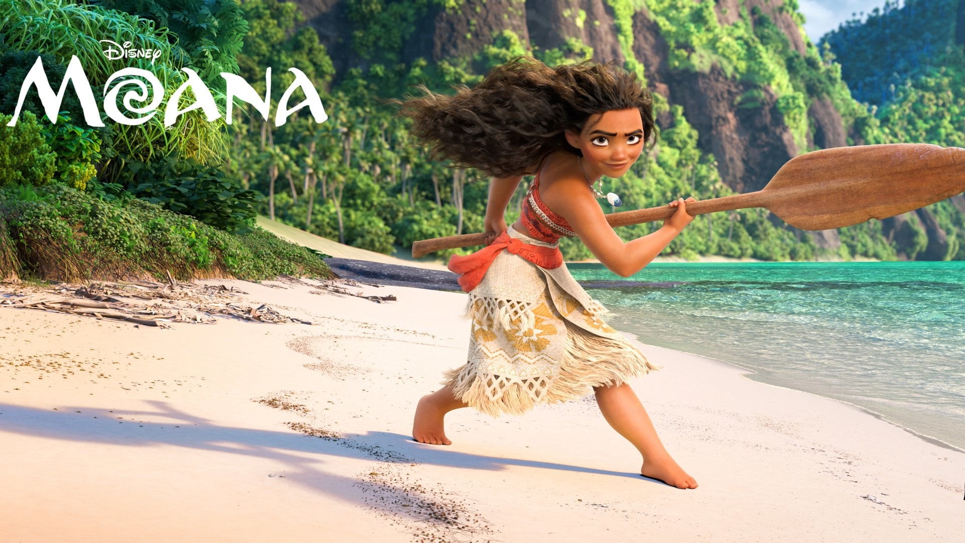water, outdoors, looking at camera, poster, land, full length, Moana, Moana Waialiki, day, leisure activity, sand, beach, real people, lifestyles, young adult, HD Wallpaper