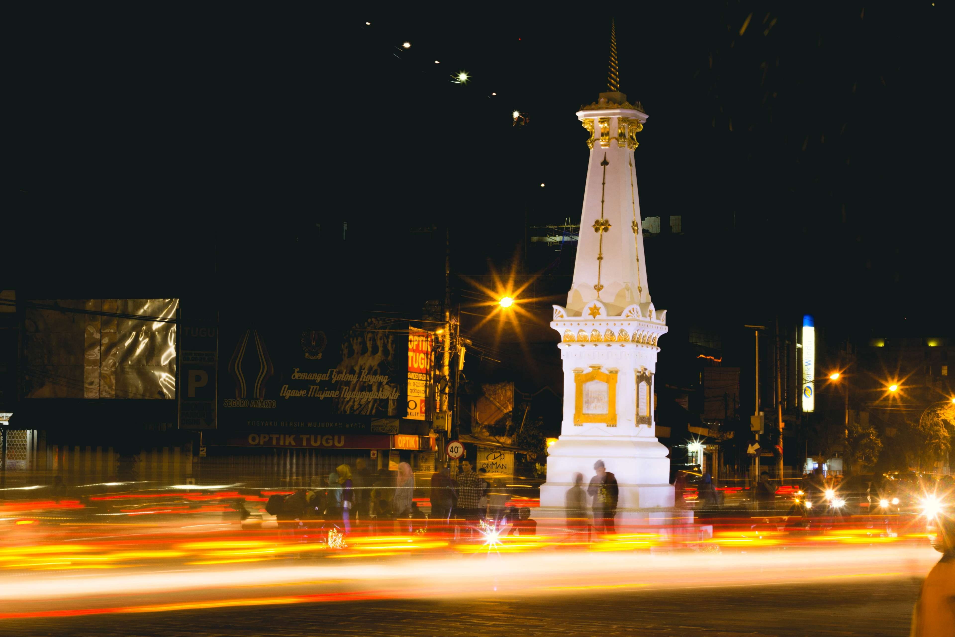 night, outdoors, road, light, illuminated, building, building exterior, city, light trail, speed, transportation, tower, motion, travel, street, no people, HD Wallpaper