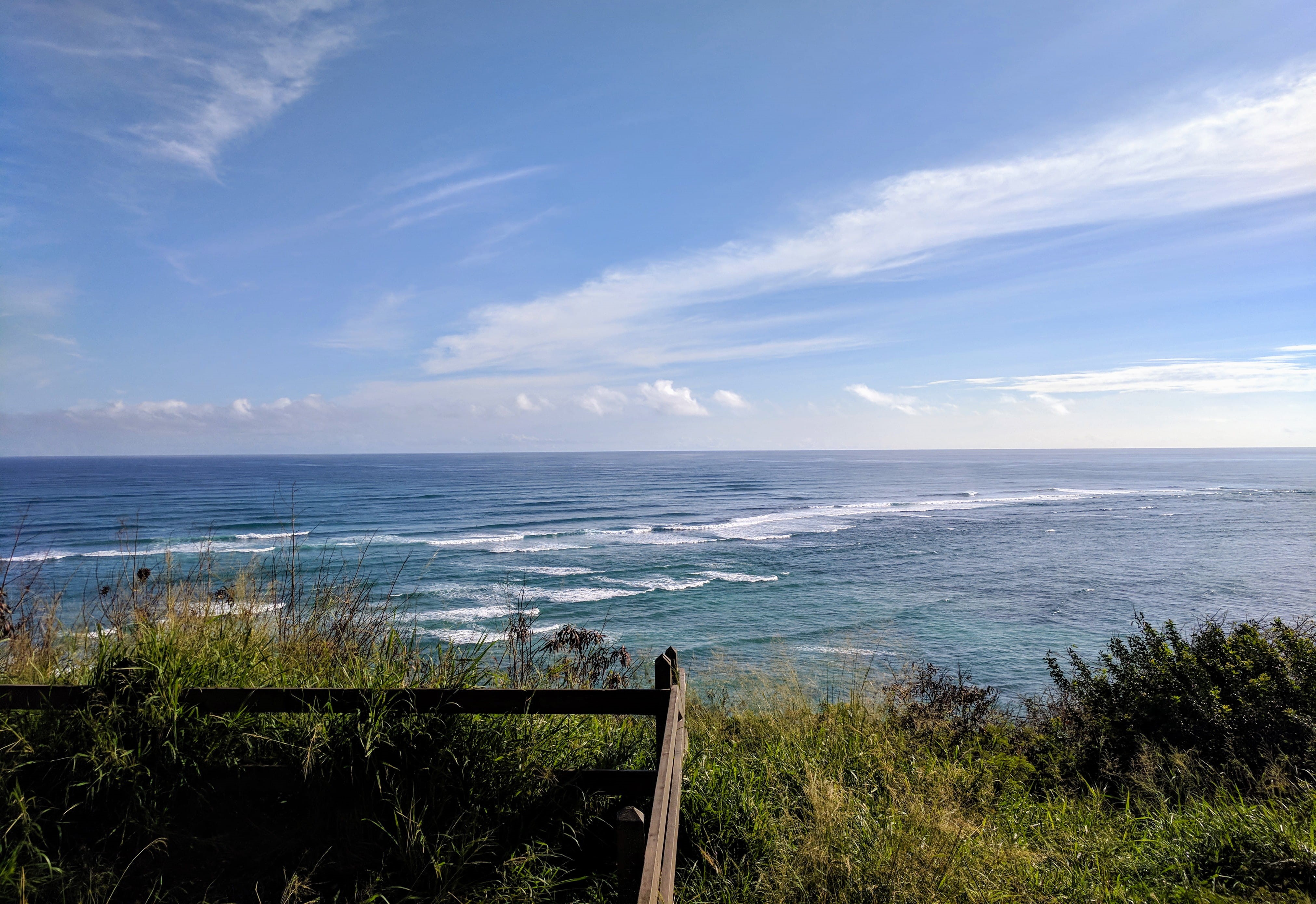 day, cloud - sky, sea, beach, remote, kaaawa, united states, land, beauty in nature, 4K, tranquil scene, horizon over water, nature, no people, ocean, HD Wallpaper