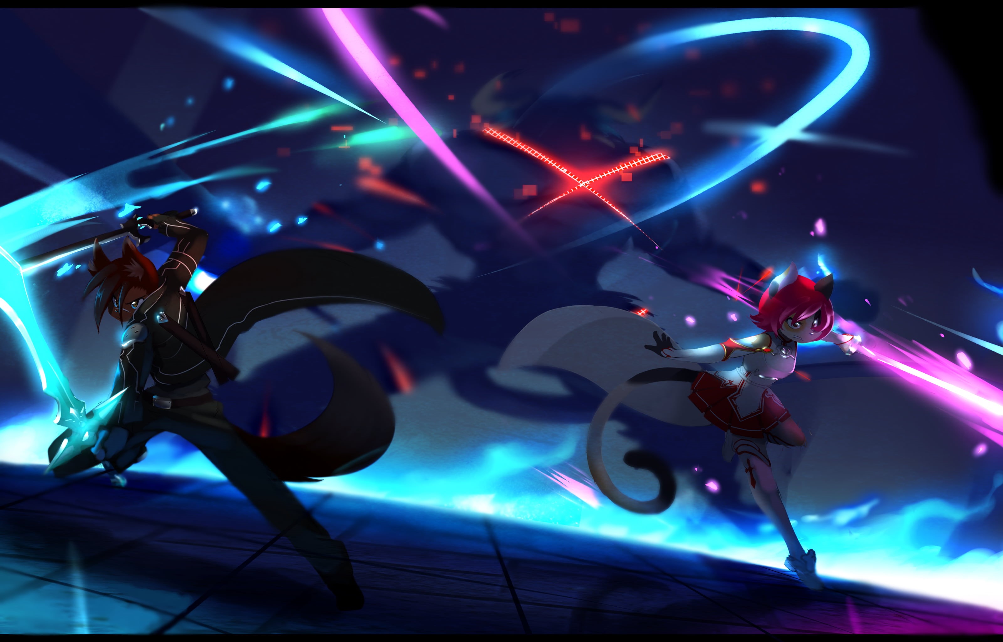 event, multi colored, glowing, no people, 2K, night, Sword Art Online, lighting equipment, Anthro, stage, illuminated, celebration, enjoyment, nightlife, HD Wallpaper