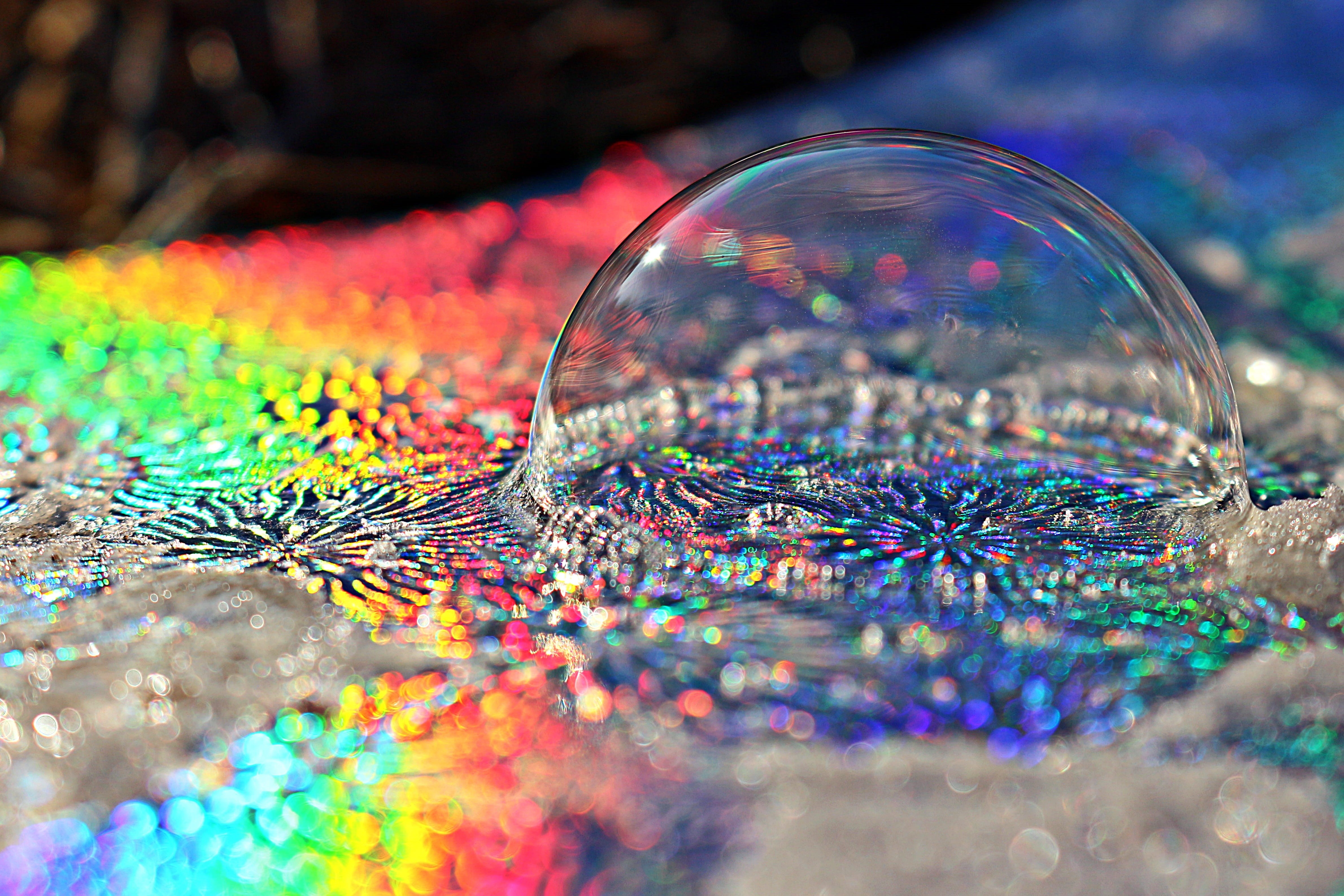 soap sud, ball, selective focus, fragility, sphere, frozen, transparent, winter, ze, frost, structure, outdoors, reflection, cold, refraction, eiskristalle, HD Wallpaper