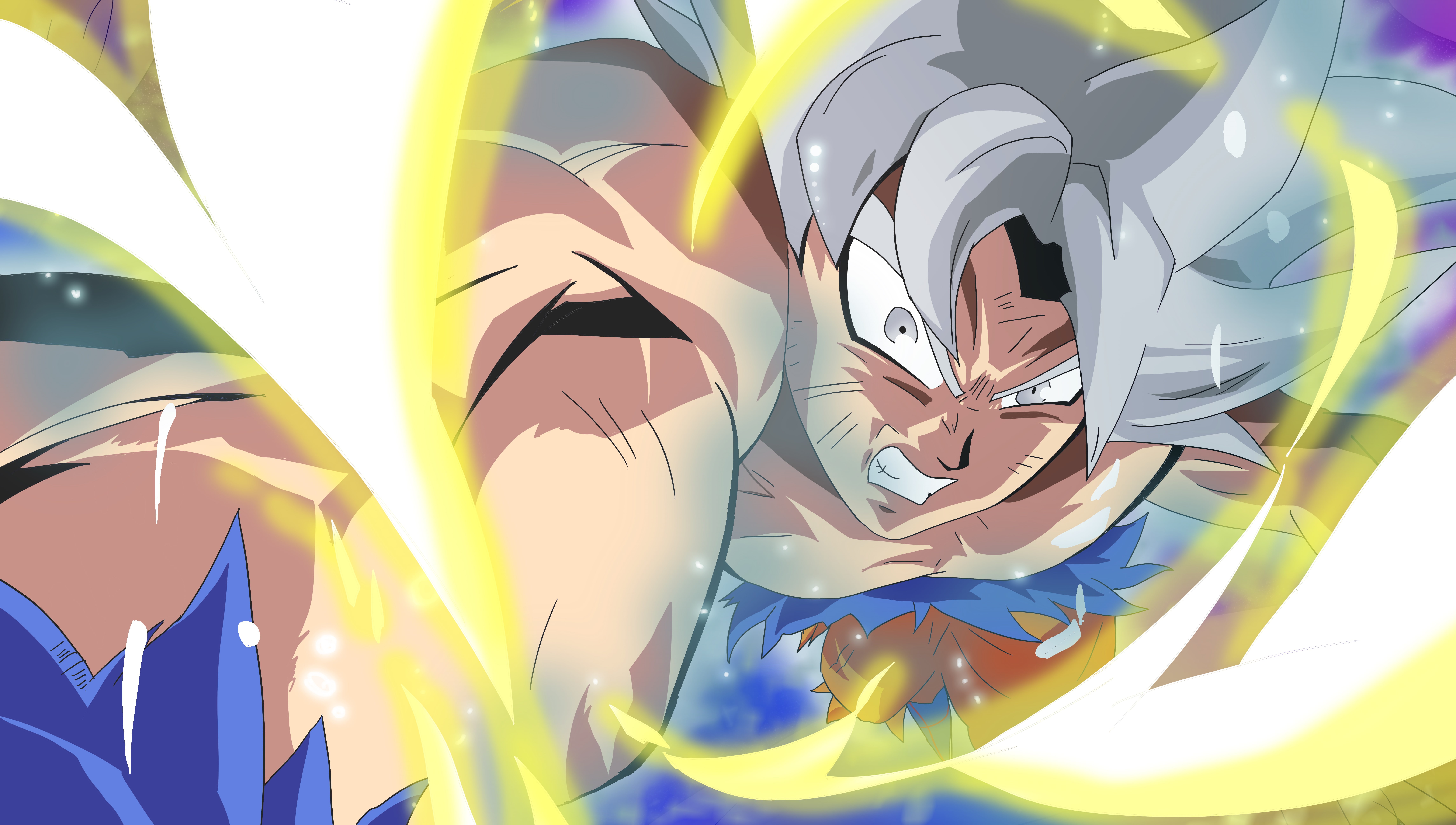 animal representation, art and craft, blue, Son Goku, sunlight, multi colored, Ultra Instinct, outdoors, wall - building feature, no people, design, Dragon Ball, HD Wallpaper