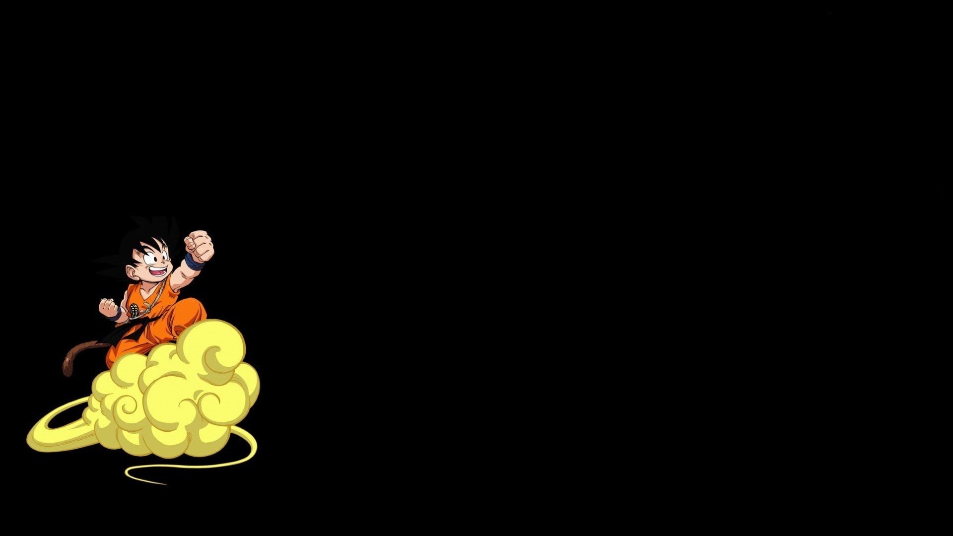 Kid Goku, Dragon Ball, Flying Nimbus, 1080P, HD Wallpaper