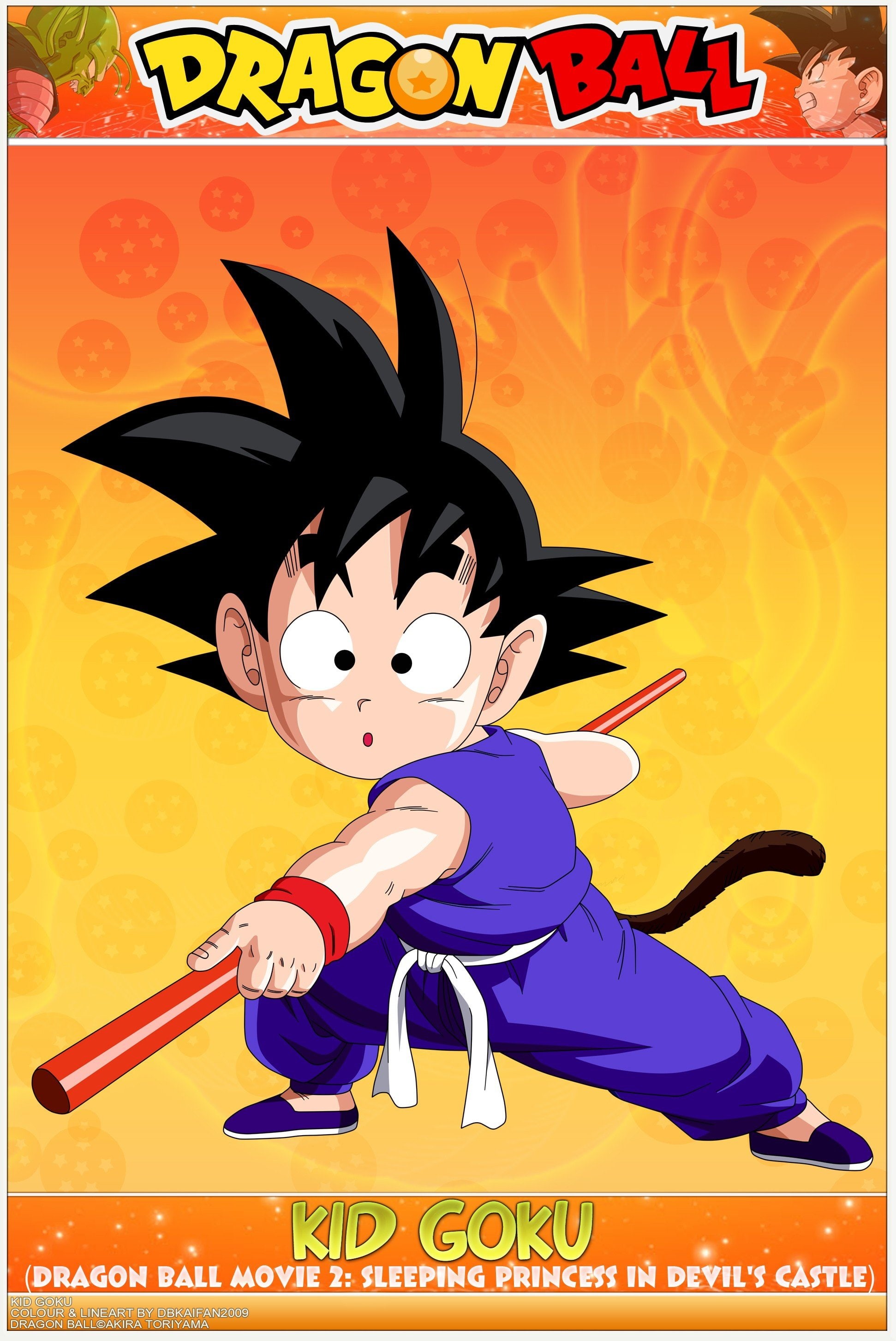dragon, ball, 2K, goku, kid, Phone HD Wallpaper
