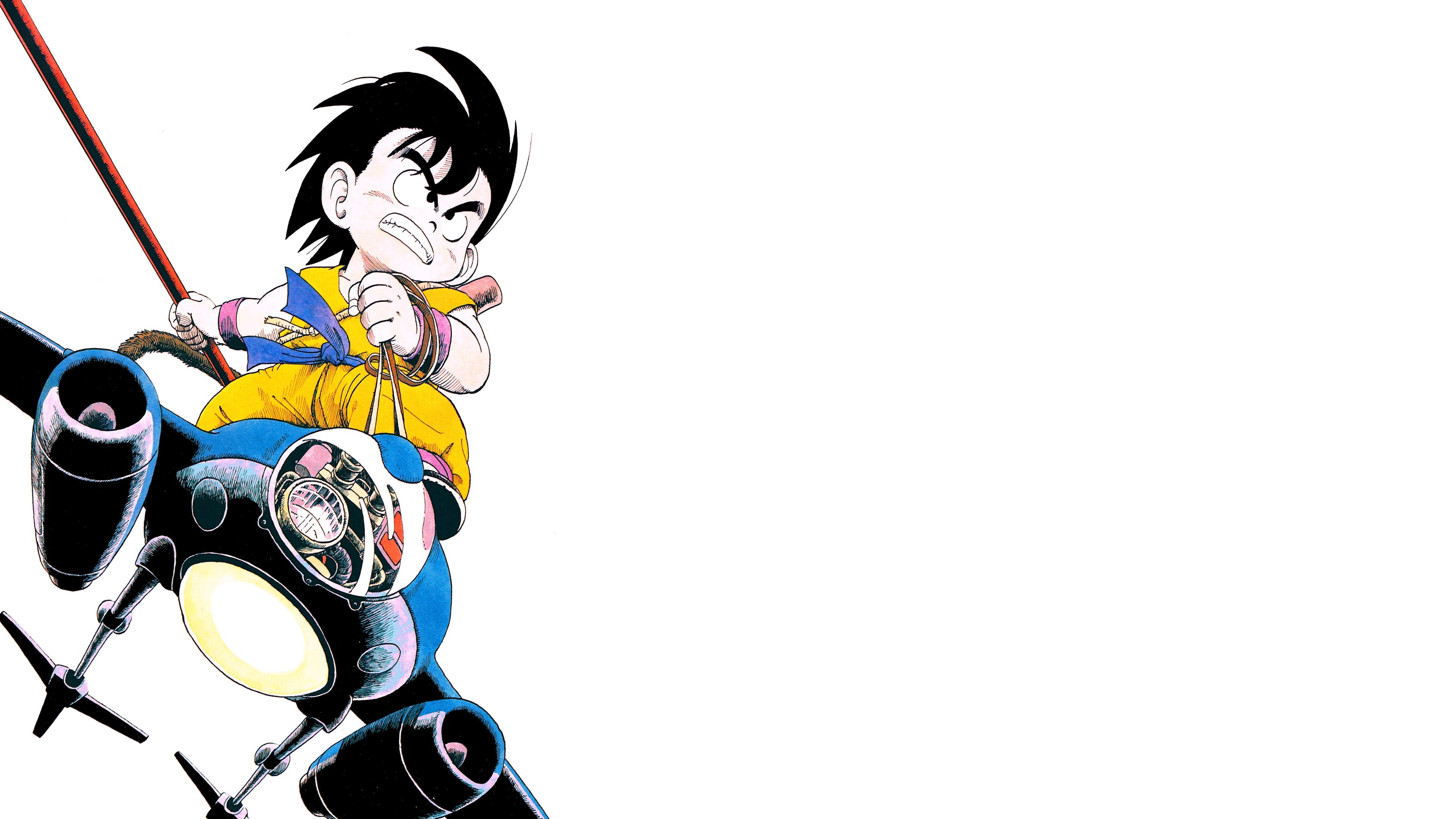 sword, representation, copy space, white background, female likeness, Kid Goku, art and craft, one person, low angle view, 4K, human representation, creativity, HD Wallpaper