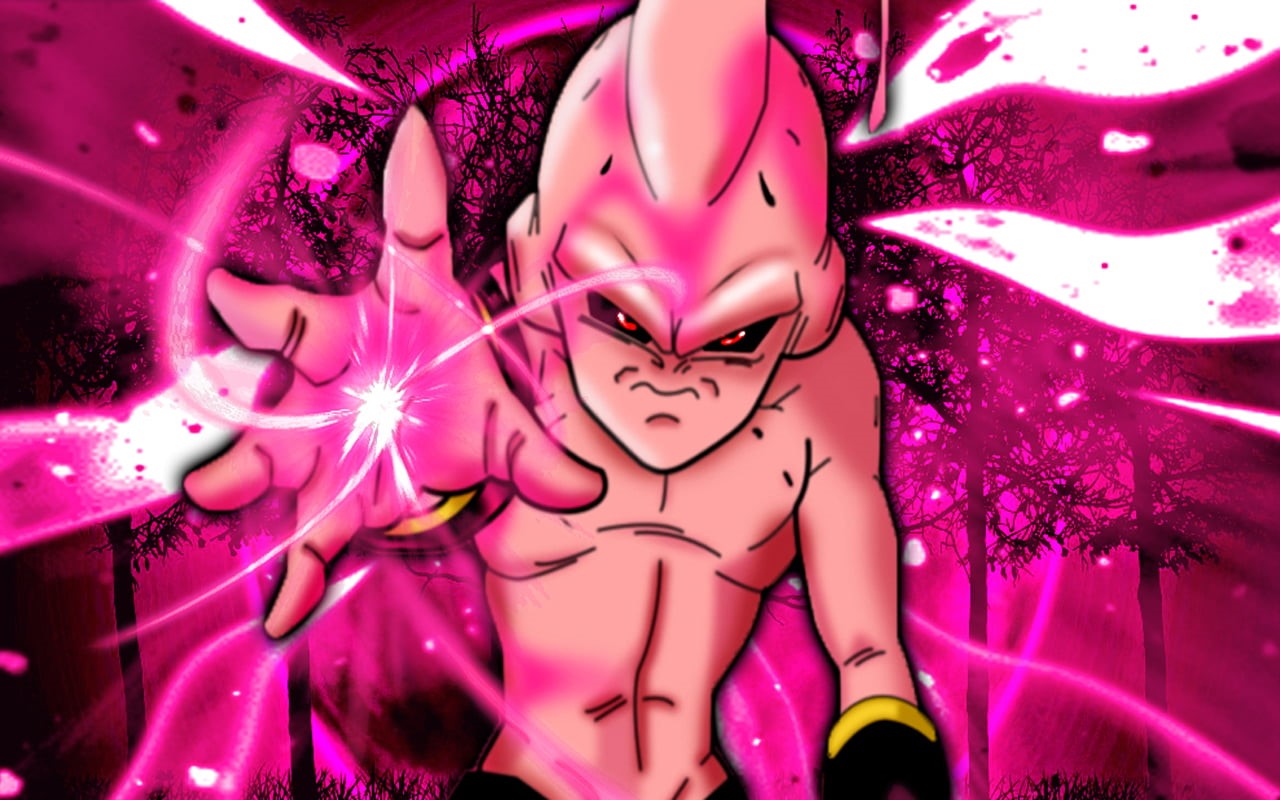 anime boys, demon, Dragon Ball Z, rosa, Dragon Ball, Majin Boo, anime games, Dragon Ball FighterZ, kid buu, Majin Buu, Son Goku, pink, 720P, anime girls, HD Wallpaper