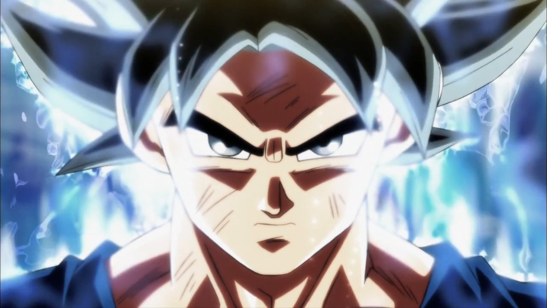 blue, reflection, 1080P, design, shape, focus on foreground, arts culture and entertainment, close-up, Dragon Ball, patriotism, day, indoors, Goku, portrait, HD Wallpaper