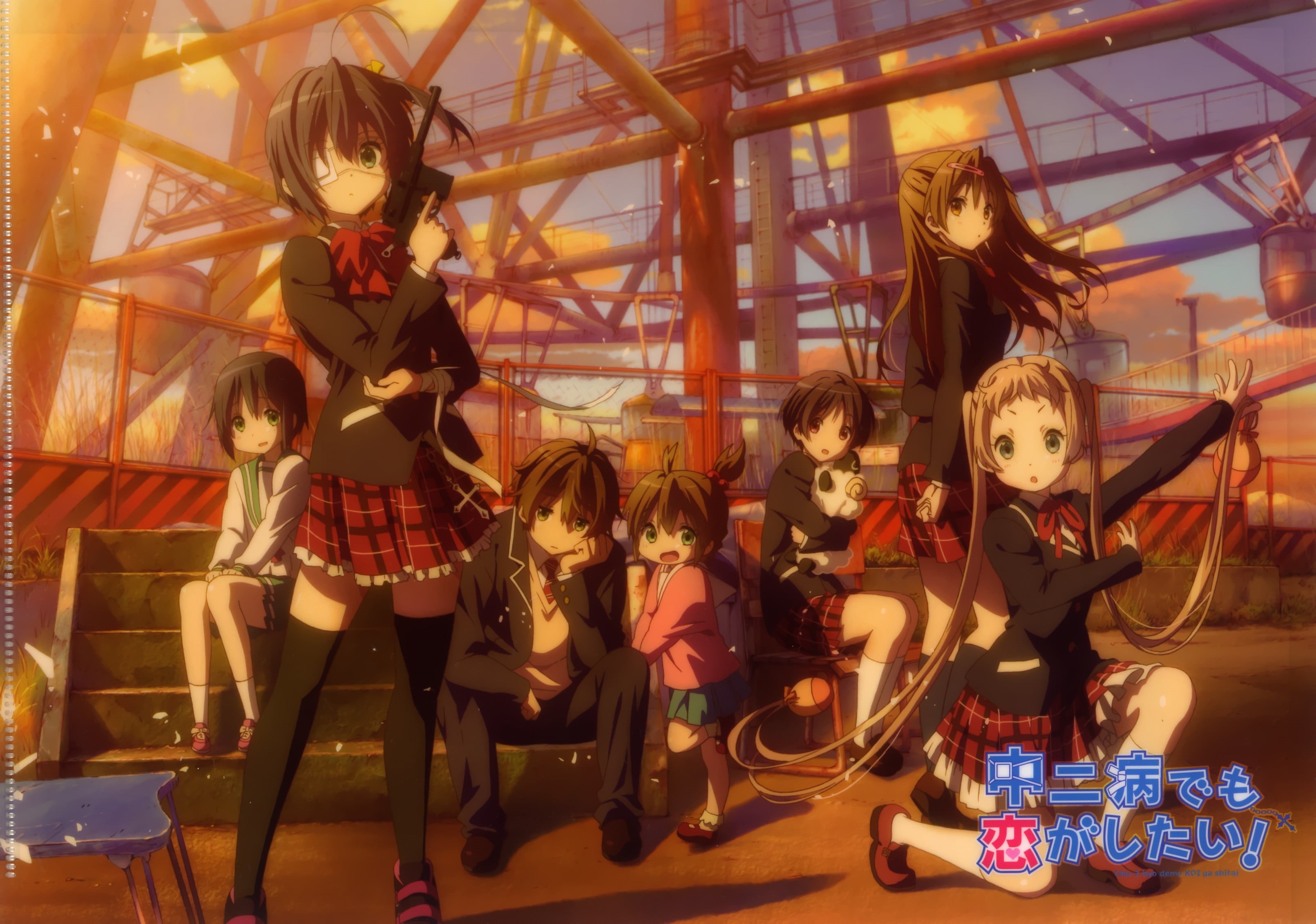 Nibutani Shinka, arts culture and entertainment, real people, Chuunibyou demo Koi ga Shitai!, amusement park ride, night, lifestyles, people, emotion, women, HD Wallpaper