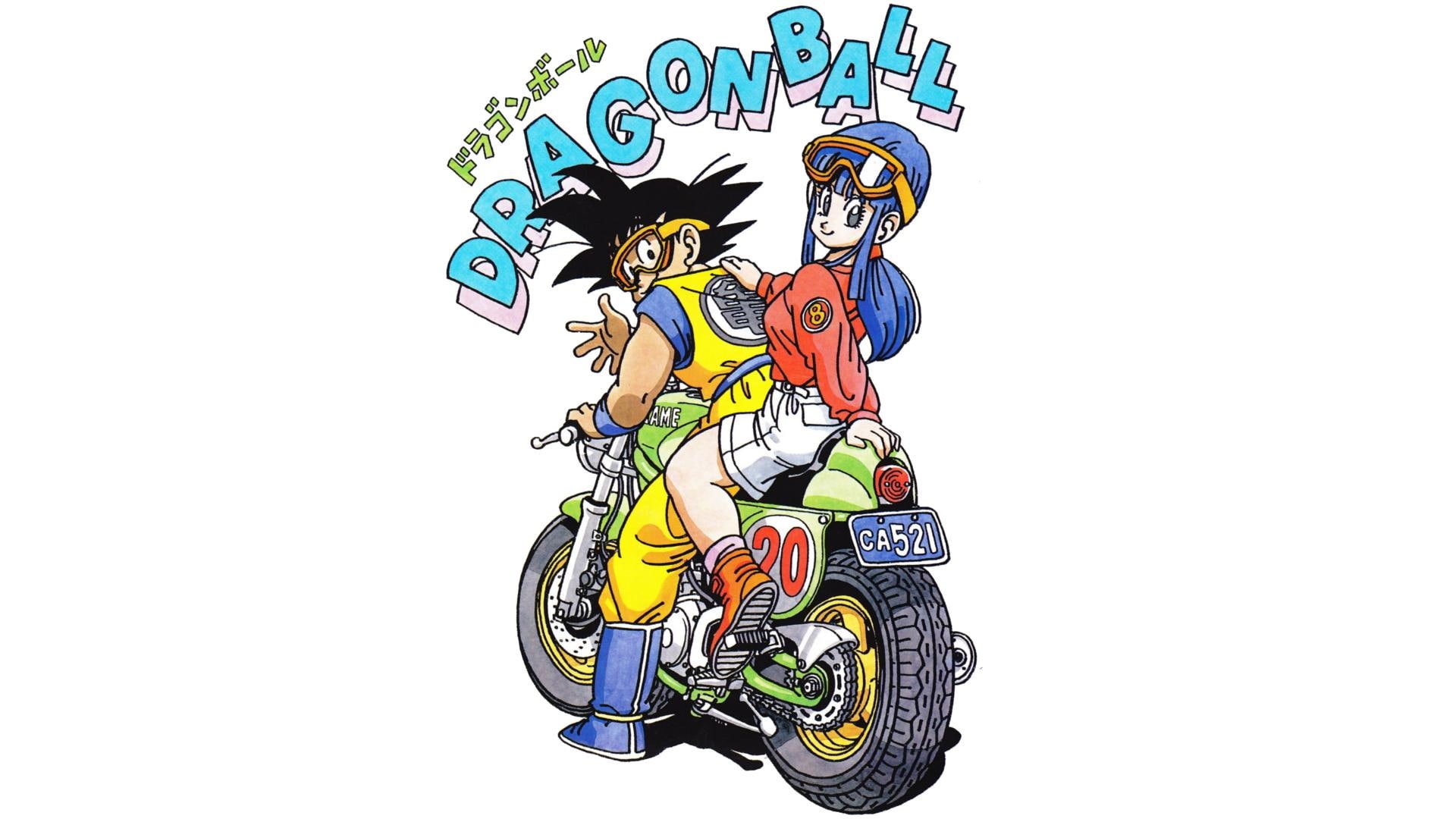 dragon, bulma, 1080P, motorcycle, son goku, dragon ball, anime, chi, ball, goku, son, HD Wallpaper