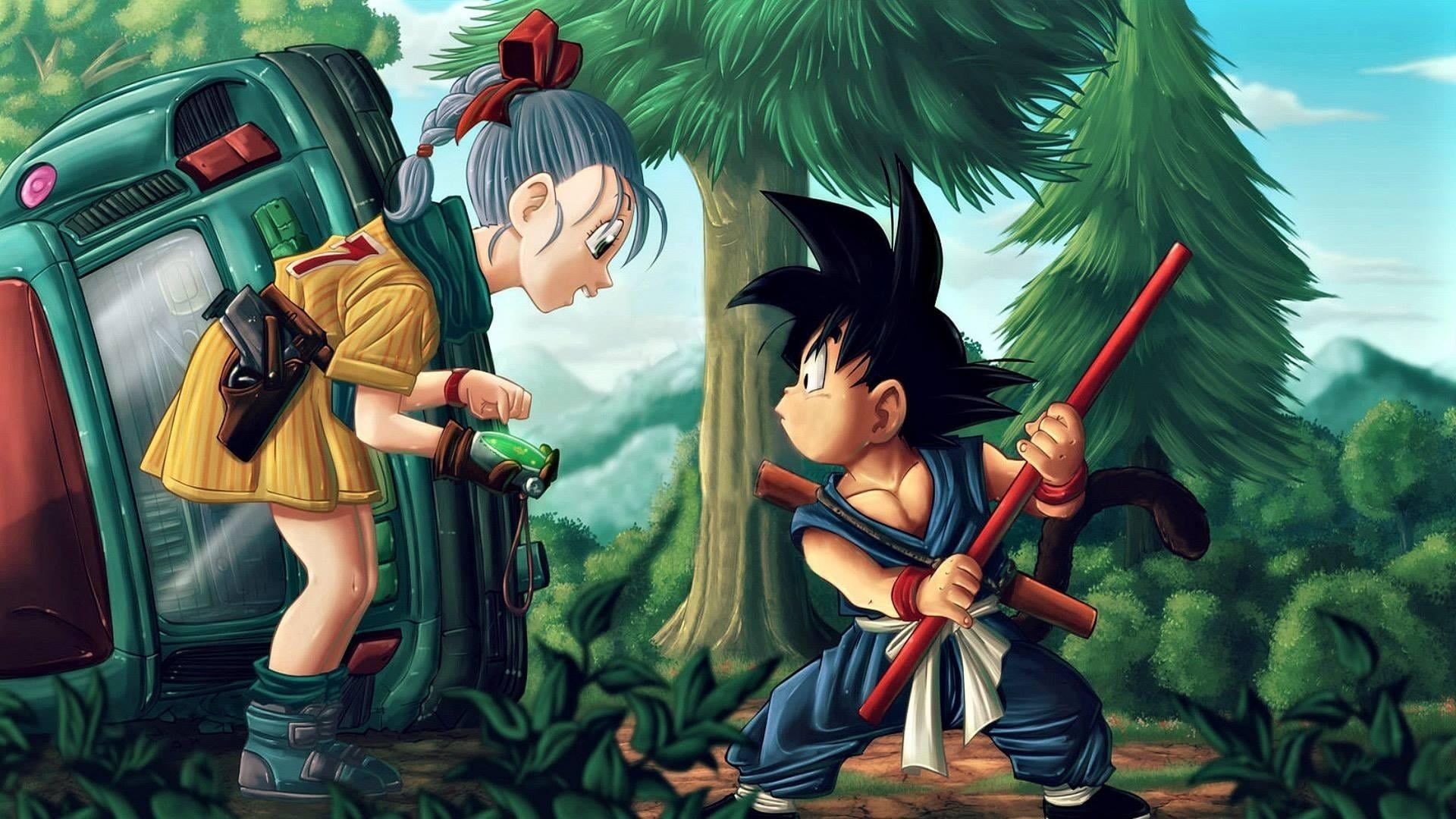 friendship, people, togetherness, hairstyle, hair, goku and bulma, outdoors, females, leisure activity, standing, smiling, young women, holding, real people, HD Wallpaper