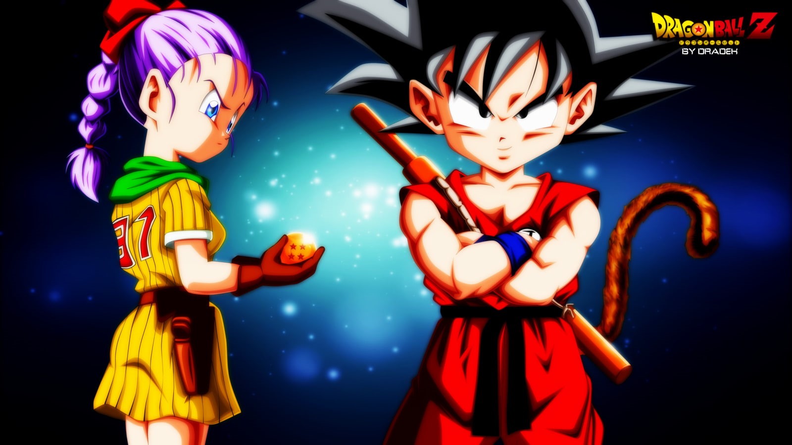 Goku, Bulma (Dragon Ball), 720P, Dragon Ball, Dragon Ball Z, HD Wallpaper