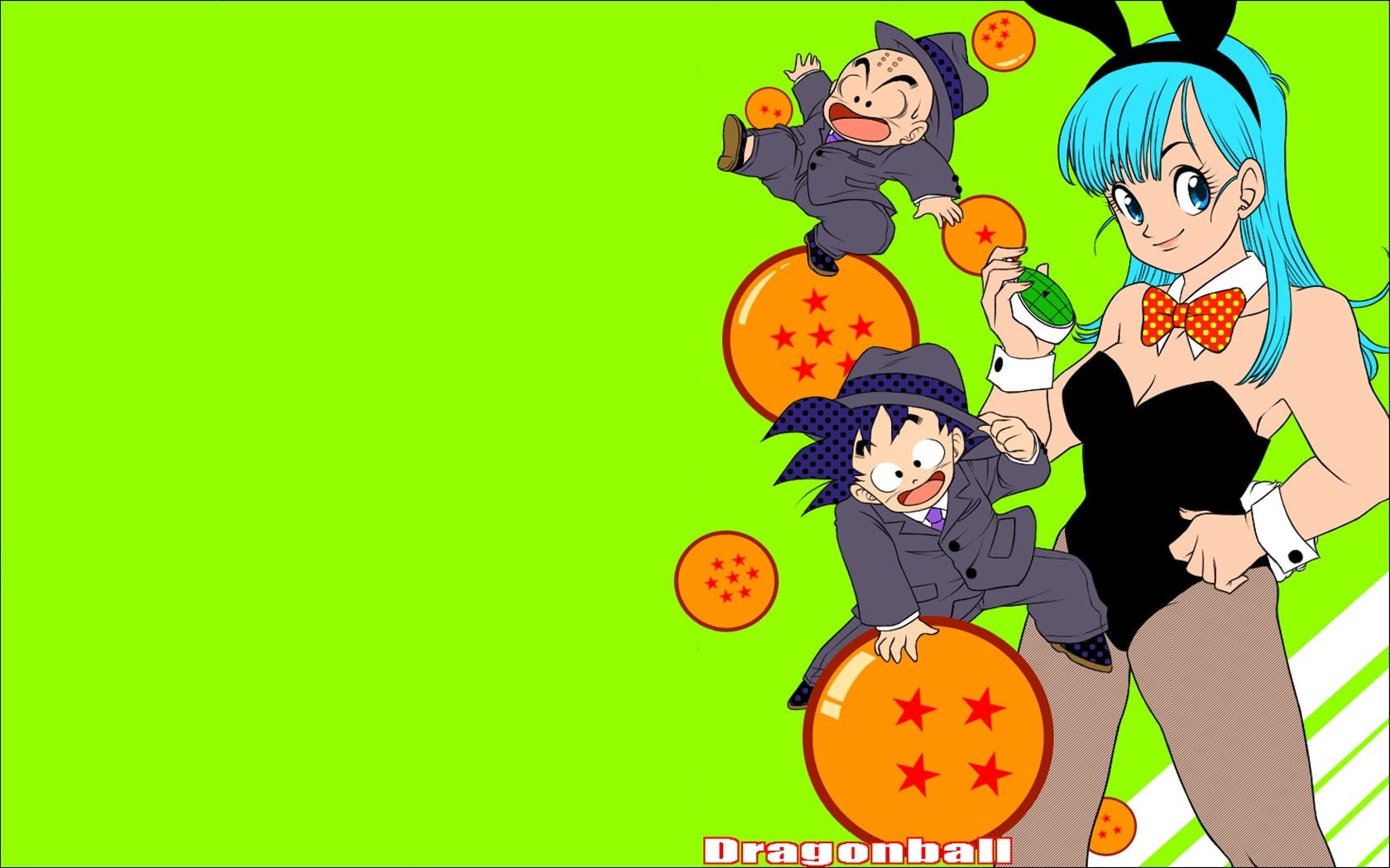 720P, dragon, bulma, krillin, suit, dragonball, goku, bunny, ball, HD Wallpaper