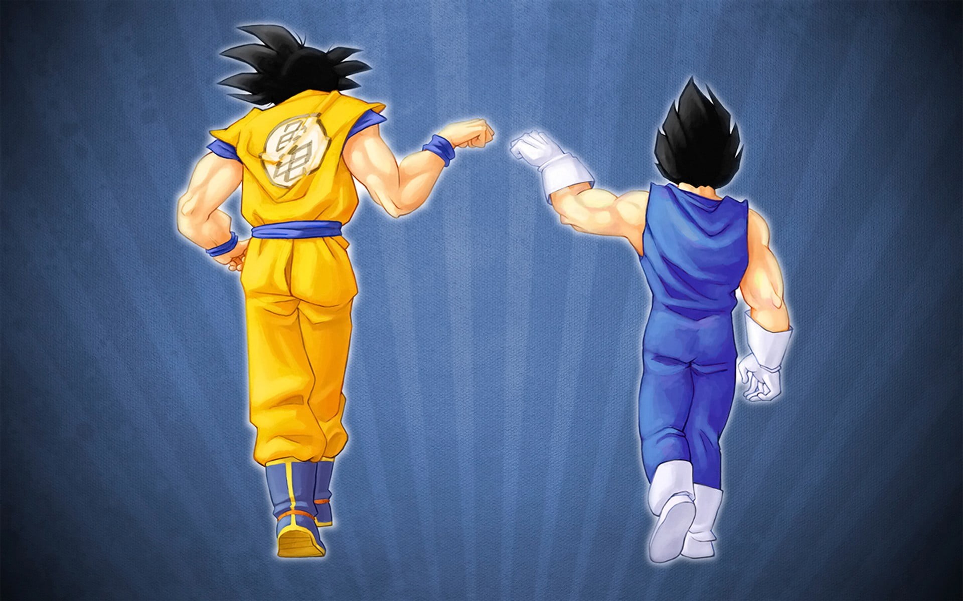 blue background, clothing, standing, lifestyles, men, indoors, Dragon Ball, leisure activity, sports clothing, gokou, Son Goku, real people, casual clothing, HD Wallpaper
