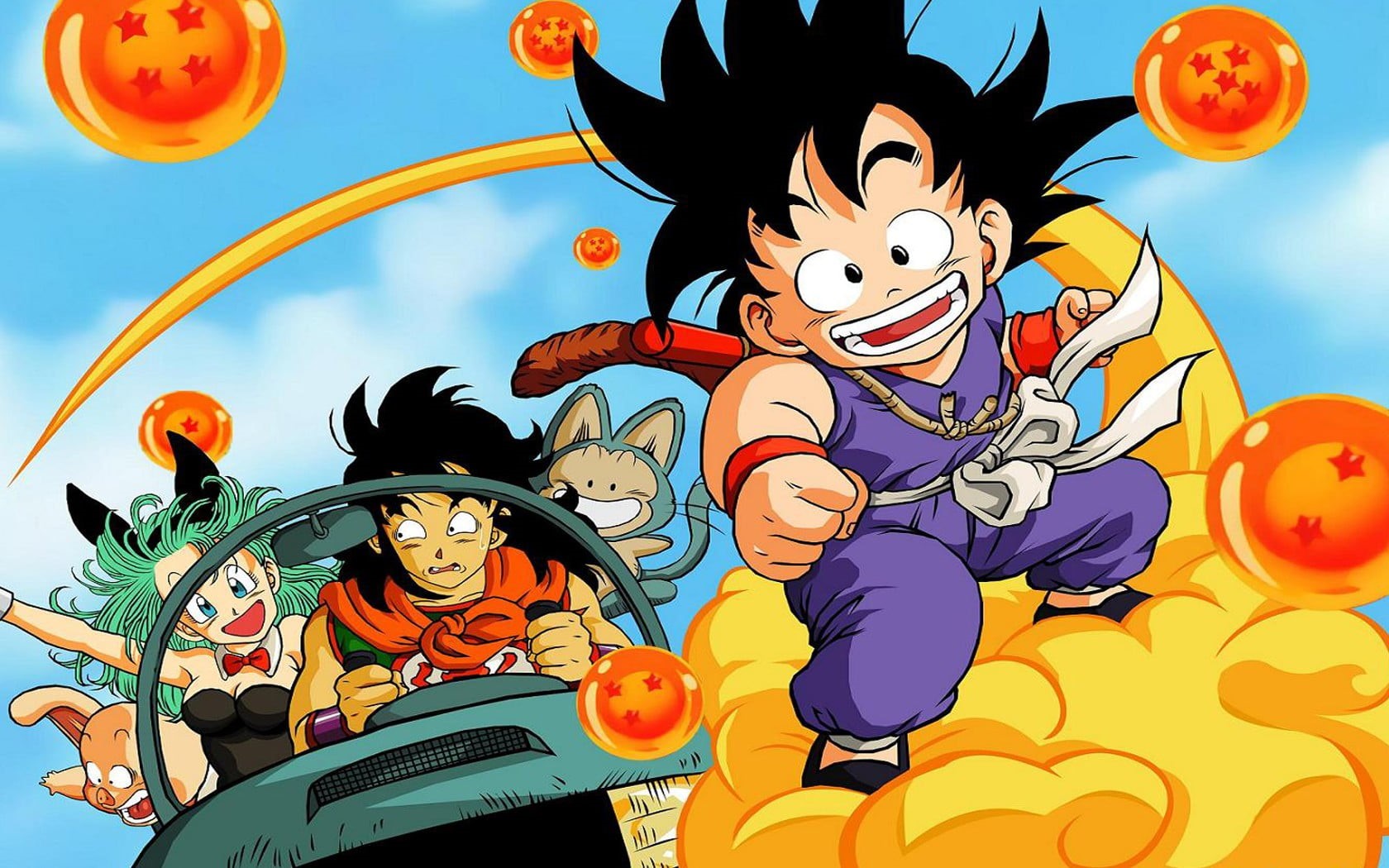 low angle view, z, gokou, dragonball, representation, multi colored, creativity, outdoors, male likeness, decoration, day, son, architecture, Dragon Ball, HD Wallpaper