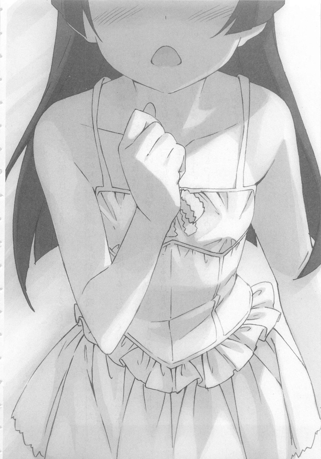 720P, drawing, close-up, women, one person, white color, Gokou Ruri, human body part, studio shot, sketch, females, human representation, creativity, Ore no Imouto ga Konnani Kawaii Wake ga Nai, Phone HD Wallpaper