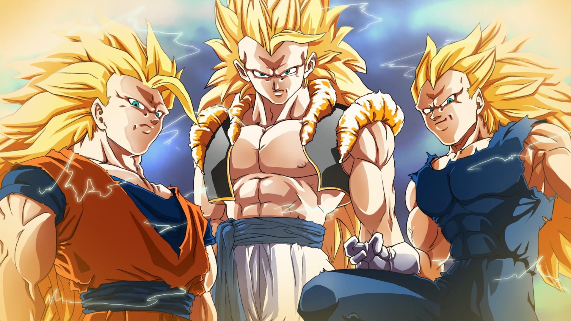 adult, holding, group of people, dbz, beauty, event, positive emotion, standing, fusion, celebration, 1080P, beautiful woman, women, looking, nature, vagita, HD Wallpaper
