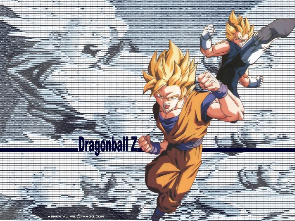 goku, dragonball, art, vegeta, hd, ssj1, 480P, DBZ, levels, anime, saiyans, HD Wallpaper