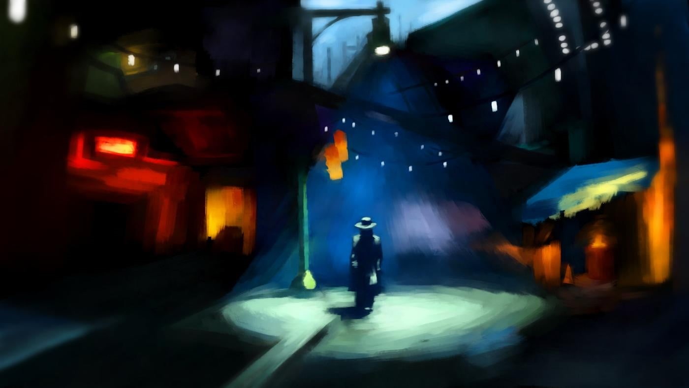 road, street, silhouette, lighting equipment, mysterious stranger, night, 720P, mode of transportation, unrecognizable person, walking, illuminated, orange, HD Wallpaper