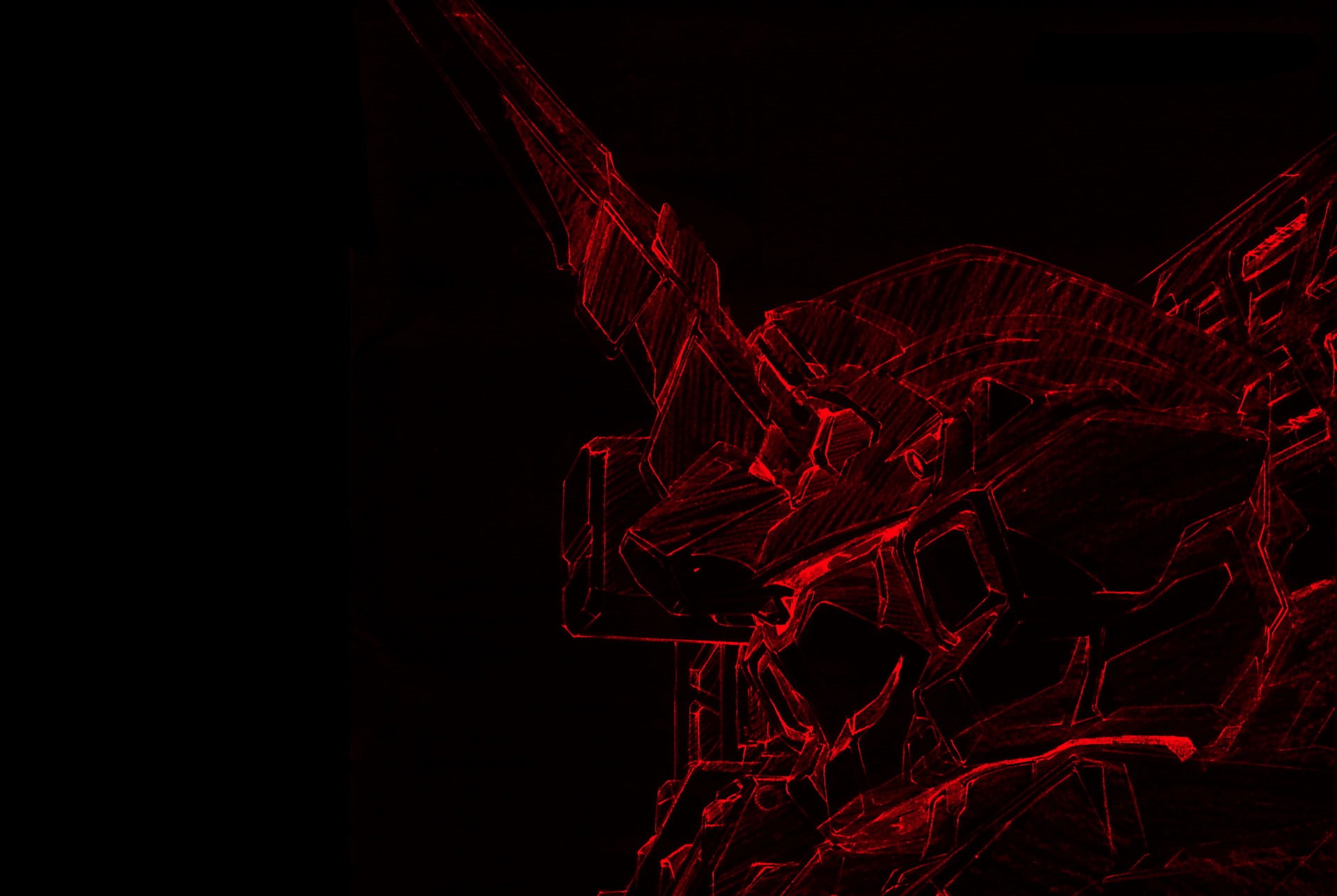 gundam anime mobile suit gundam unicorn, night, light - natural phenomenon, no people, abstract, indoors, chaos, 1080P, copy space, luminosity, pattern, HD Wallpaper