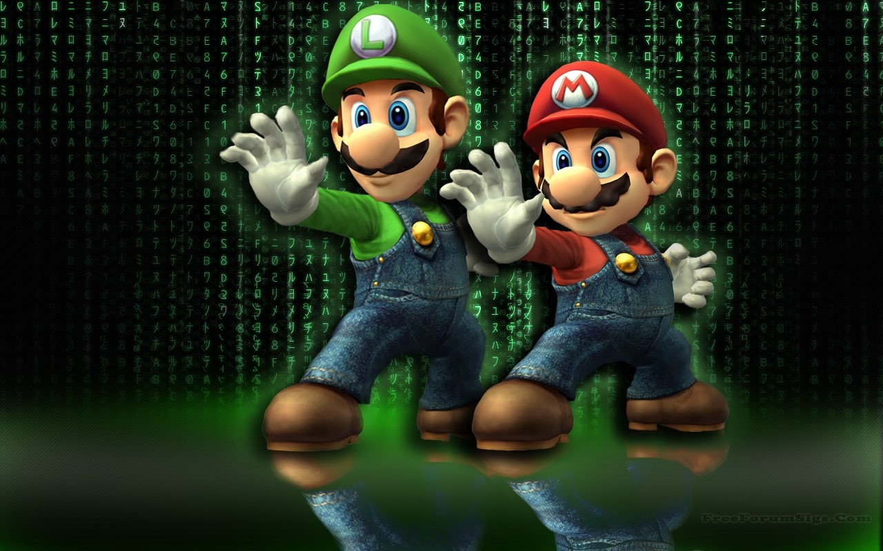 720P, mario, luigi, games, hd, matrix, snes, HD Wallpaper