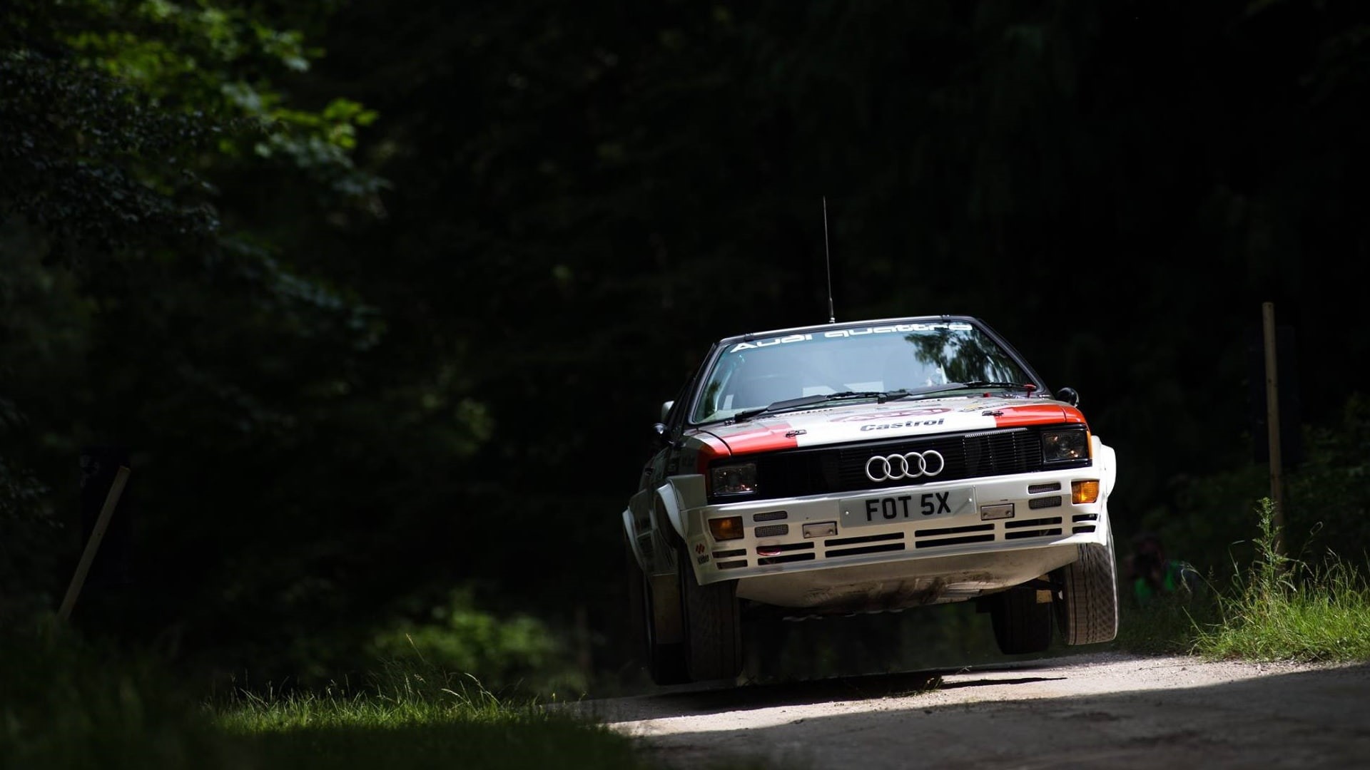 truck, transportation, tail light, night, nature, land vehicle, audi quattro, accidents and disasters, road, Rally, no people, mode of transportation, front view, HD Wallpaper