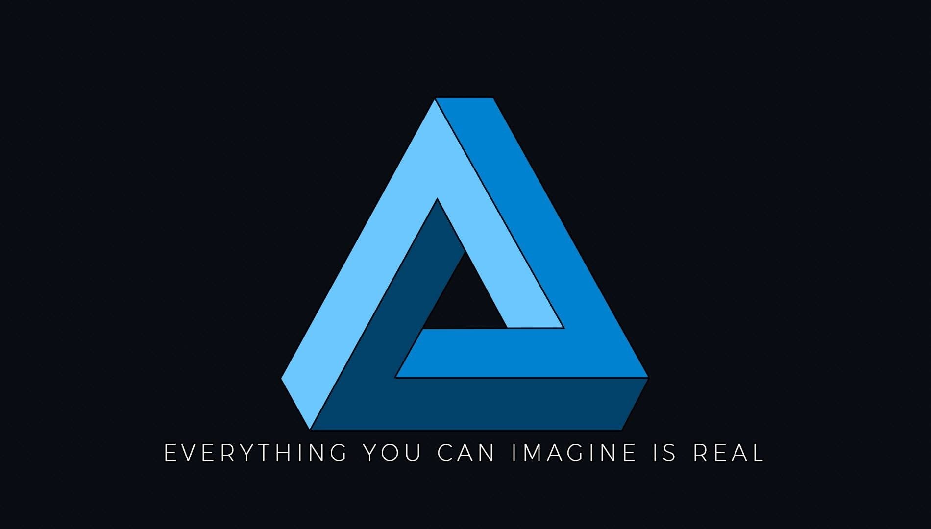 720P, geometric shape, text, transportation, design, Penrose triangle, guidance, white, shape, no people, studio shot, indoors, western script, symbol, HD Wallpaper