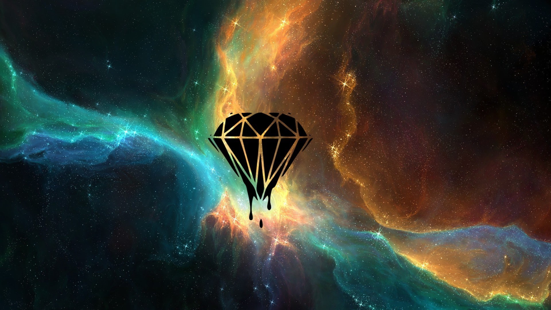 nature, Diamonds, scenics - nature, TylerCreatesWorlds, Space Art, illuminated, nebula, 1080P, star - space, adventure, astronomy, space, no people, water, HD Wallpaper