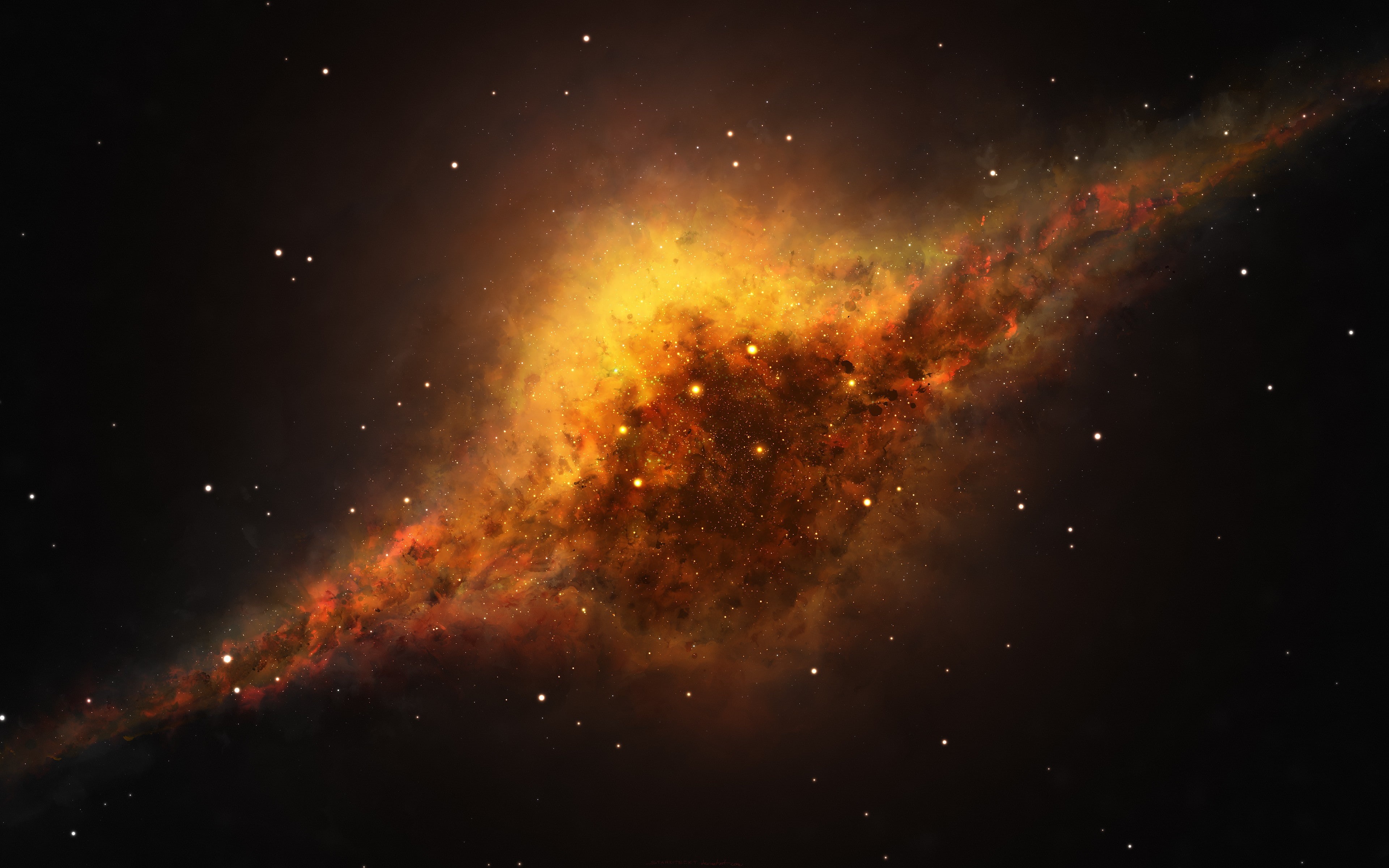 stars, 4K, Starkiteckt, space art, galaxy, HD Wallpaper