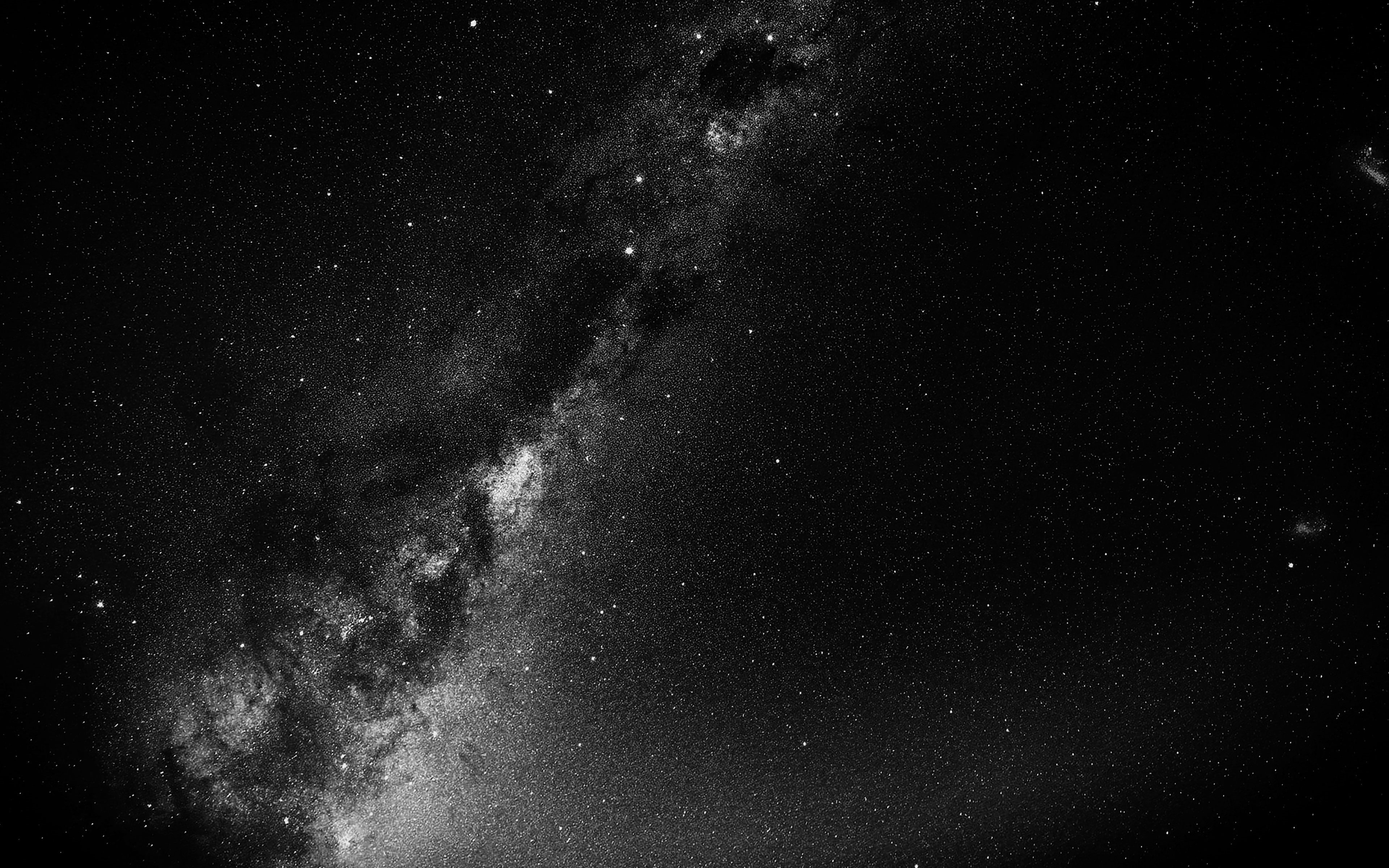 night, milky way, no people, star field, scenics - nature, nature, full frame, idyllic, tranquility, star, astronomy, sky, tranquil scene, 4K, black, star - space, HD Wallpaper
