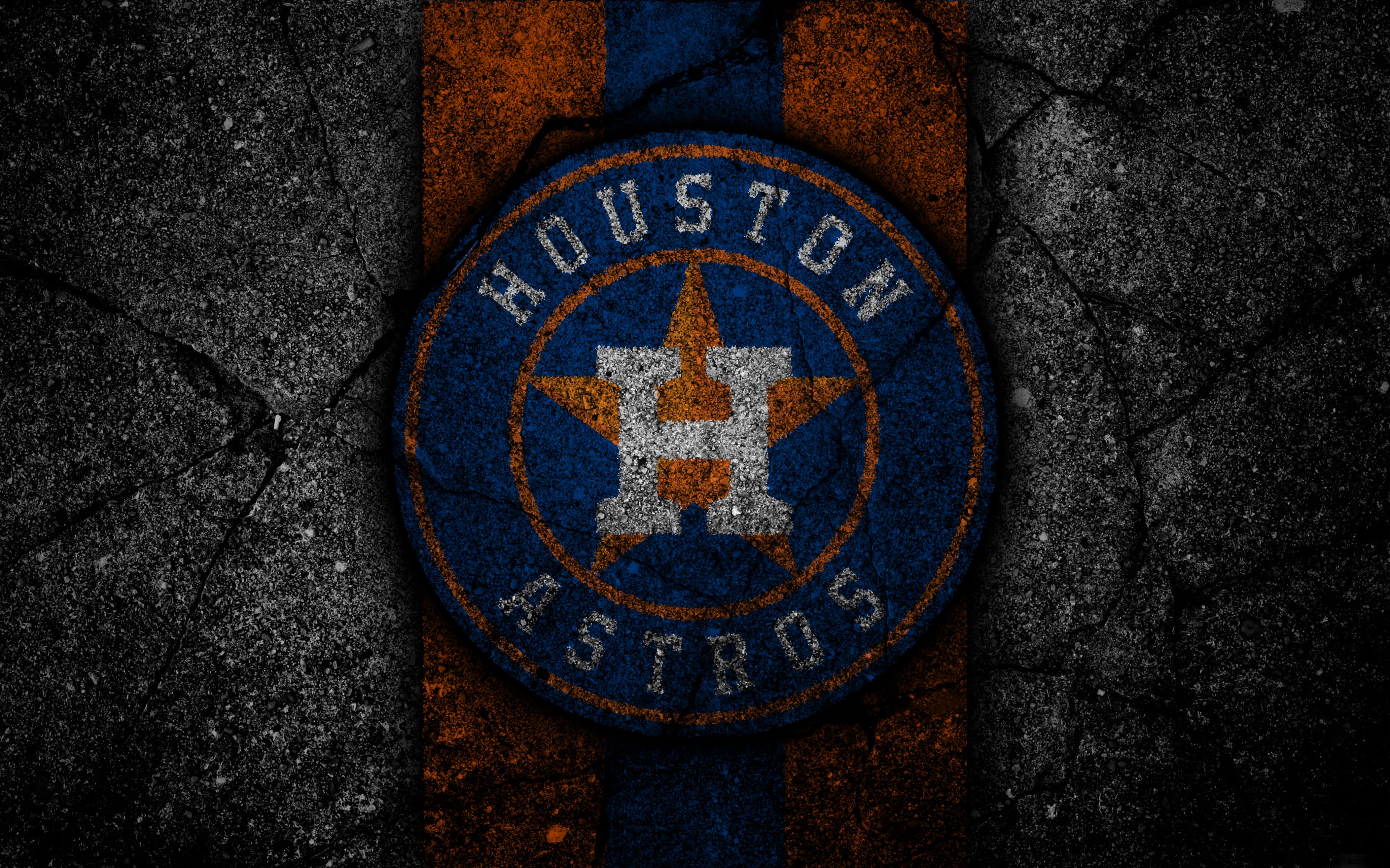 MLB, Logo, Houston Astros, 4K, Baseball, HD Wallpaper