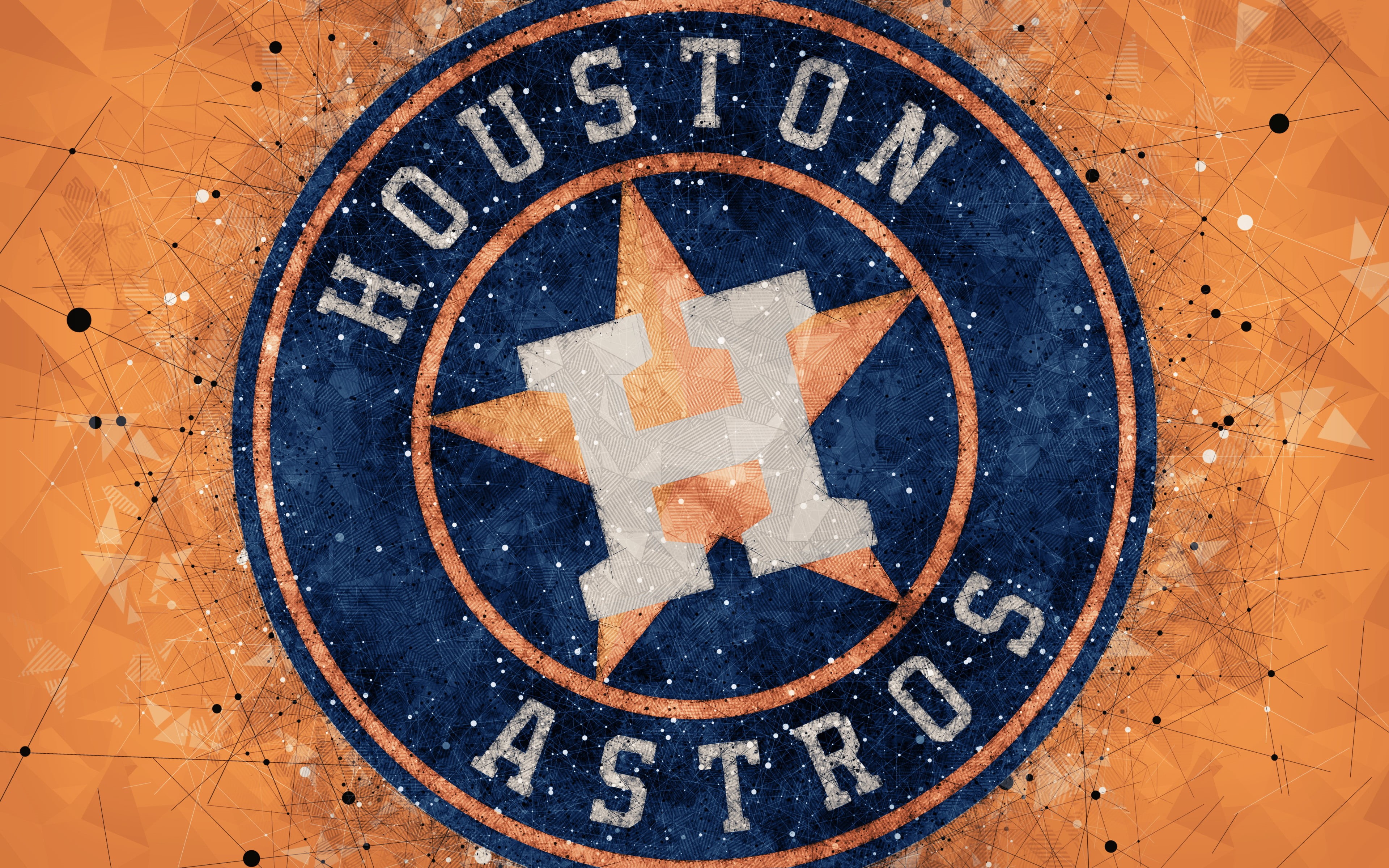 4K, MLB, Baseball, Logo, Houston Astros, HD Wallpaper