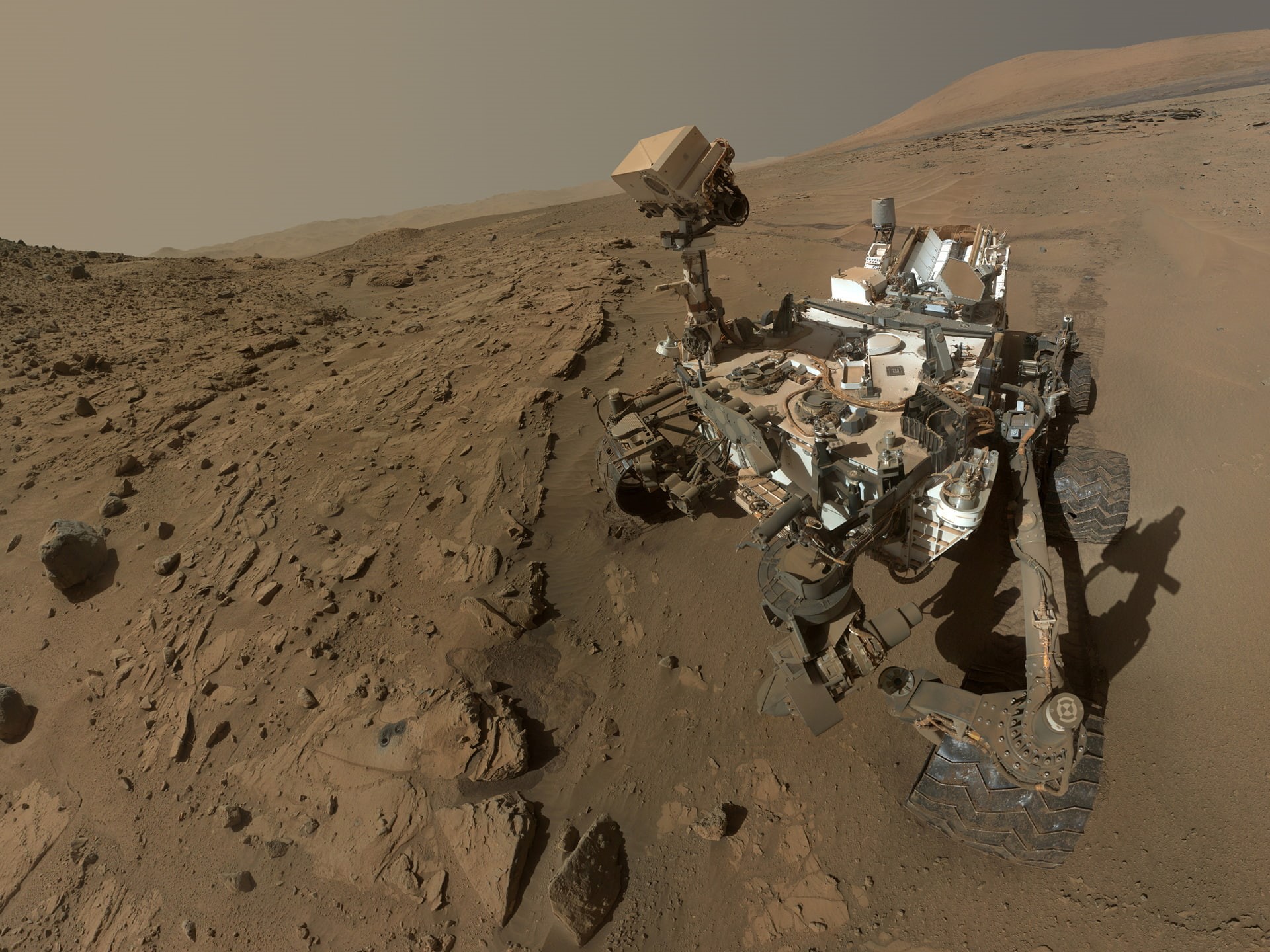 robot, mars, space, 1080P, rover, alien, nasa, hd, landscape, machine, curiosity, HD Wallpaper