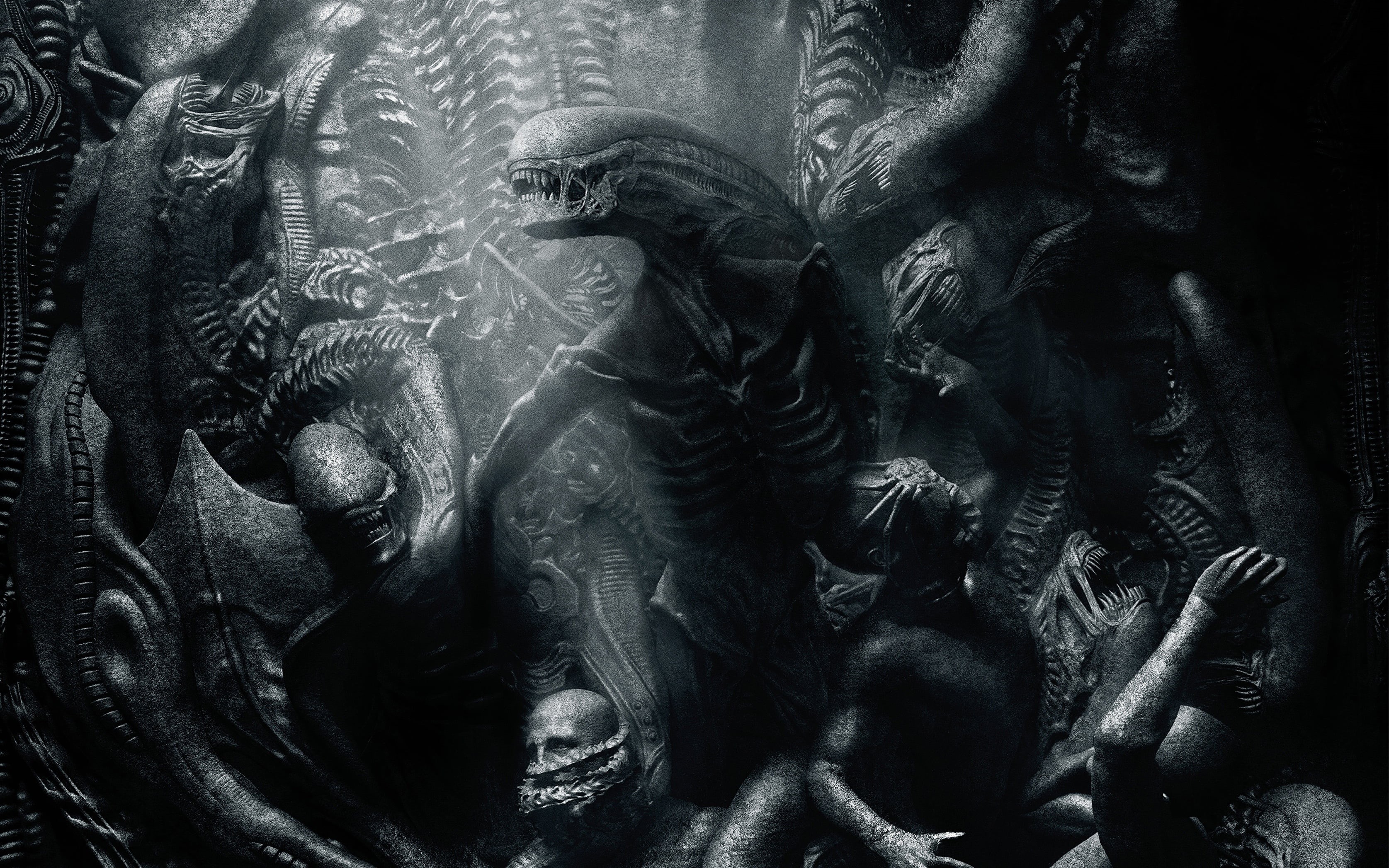pattern, nature, art and craft, The film, abstract, indoors, animal representation, Alien: Paradise Lost, textile, 2K, alien, no people, design, close-up, HD Wallpaper