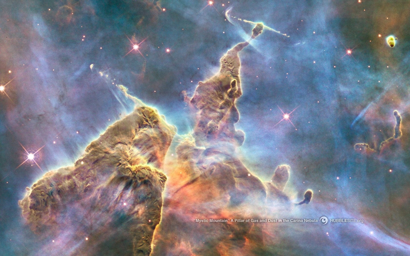 space, carina, mountain, 720P, nasa, mystic, hubble, nebula, HD Wallpaper