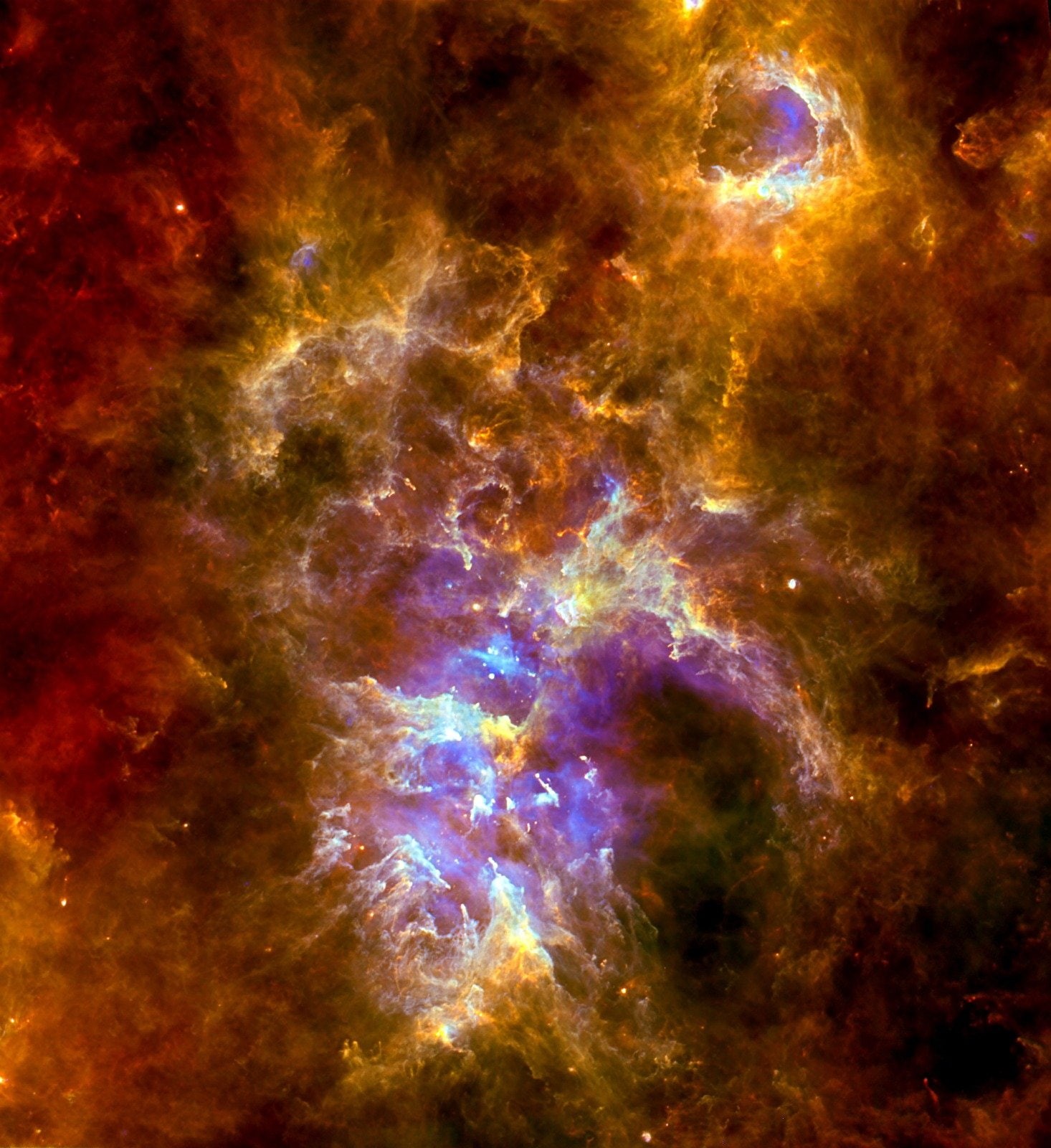 nebula, esa, blowing, carina, europe, bubbles, space, 720P, Phone HD Wallpaper