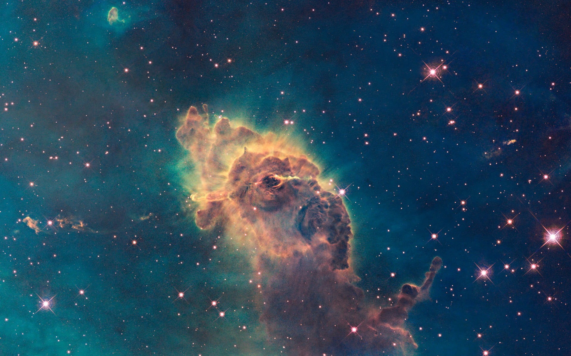 carina, looking at camera, illuminated, nebula, sky, one animal, star - space, no people, illustration, night, outdoors, galaxy, 1080P, astronomy, animal wildlife, HD Wallpaper