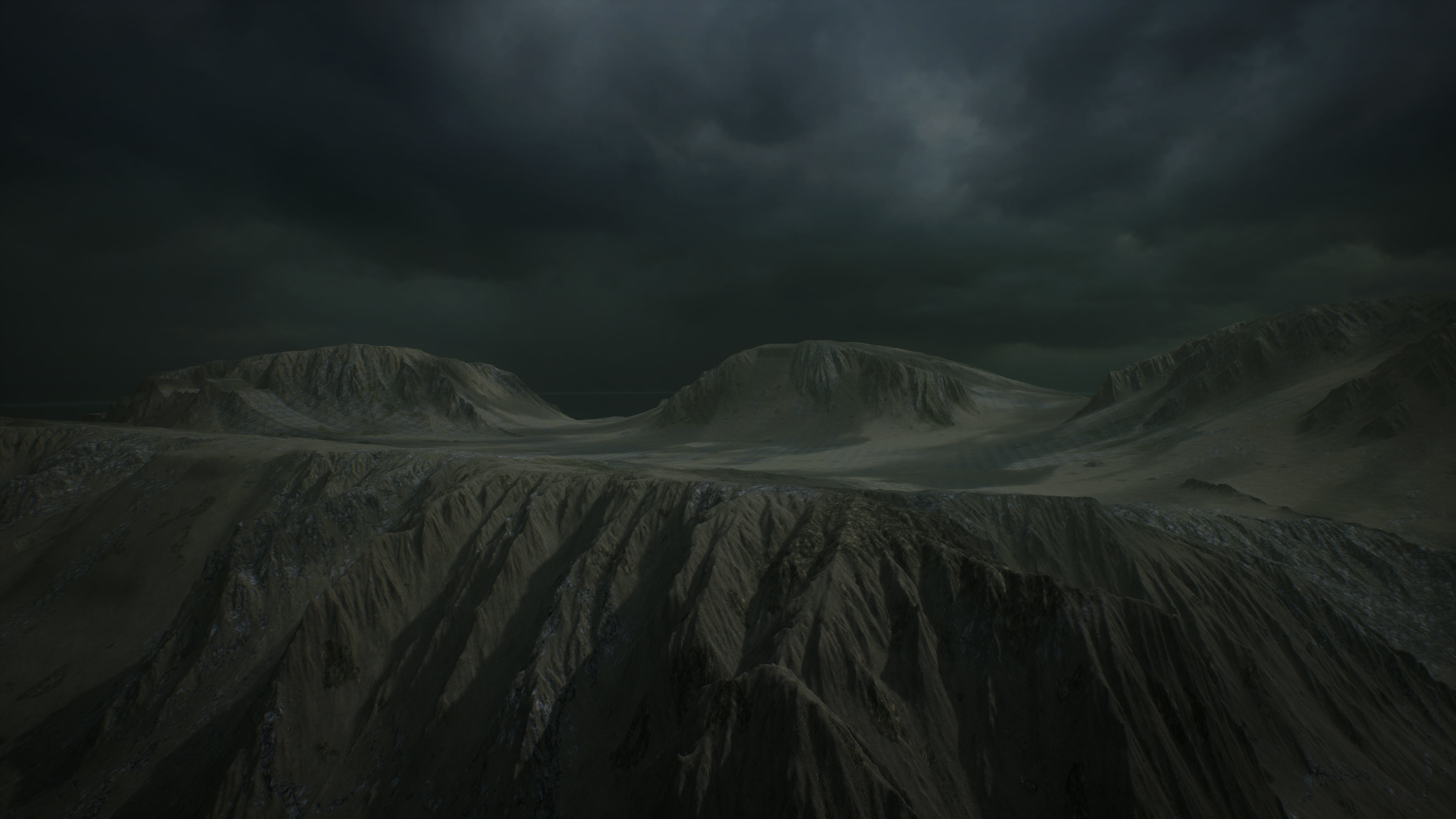rendering, clouds, fog, Firefight, CC Firefight 1985, ue4, 8K, mountains, landscape, Firefight 1985, rays, rock, Unreal engine 4, alien, HD Wallpaper
