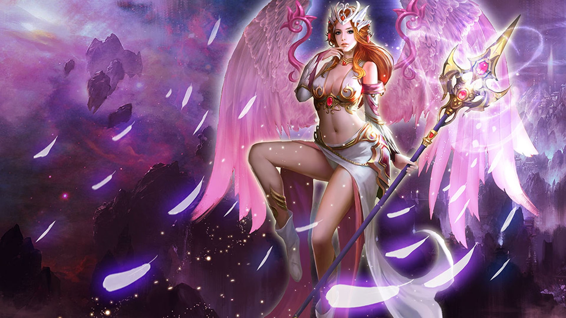 fire, raide, angels, mirabelle, hd, backgrounds, league, starlight, 1080P, desktop, angel, HD Wallpaper