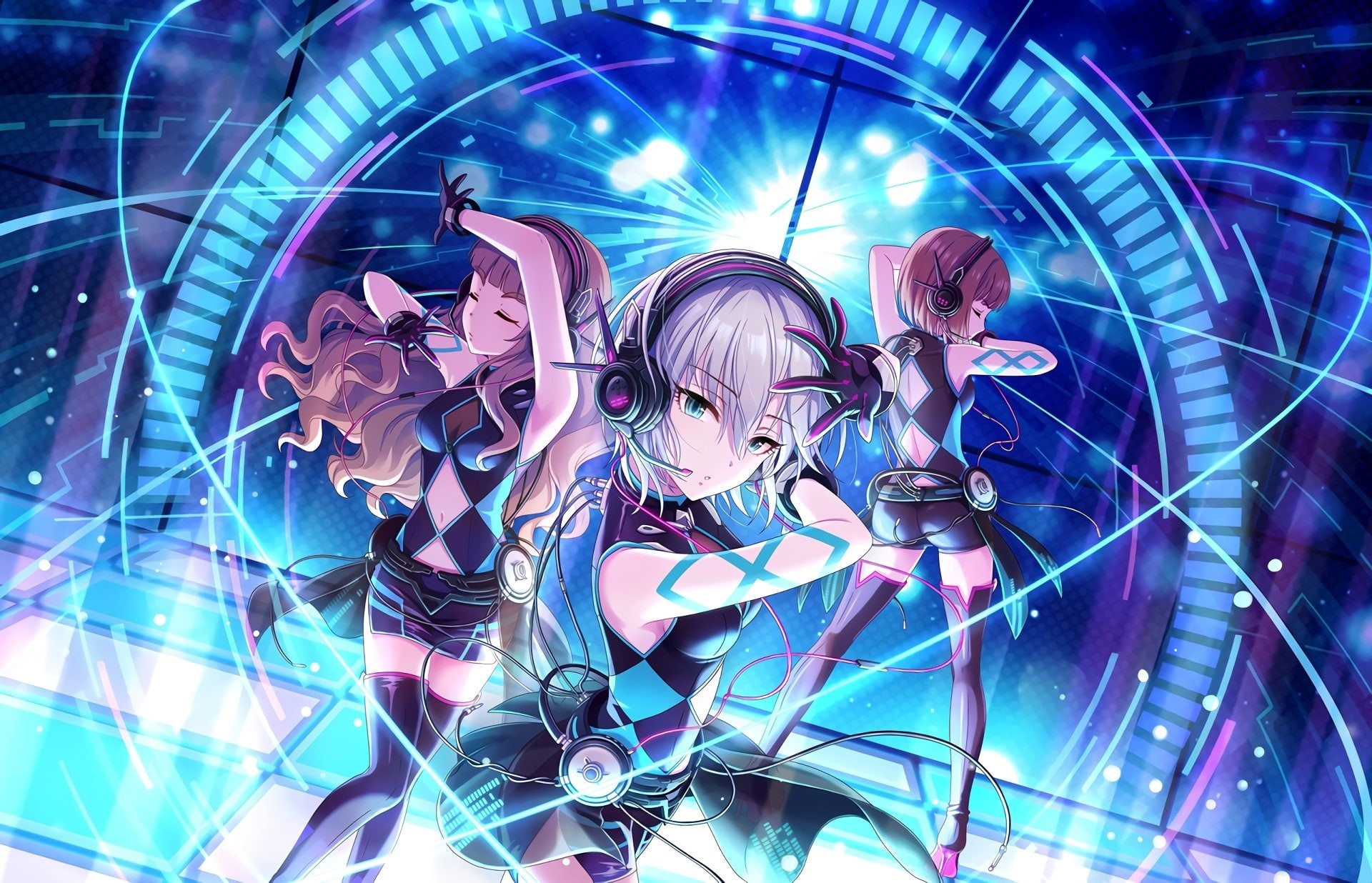 men, Anastasia (Idolm@ster), technology, digital composite, representation, adult, child, people, group of people, women, illuminated, connection, offspring, HD Wallpaper