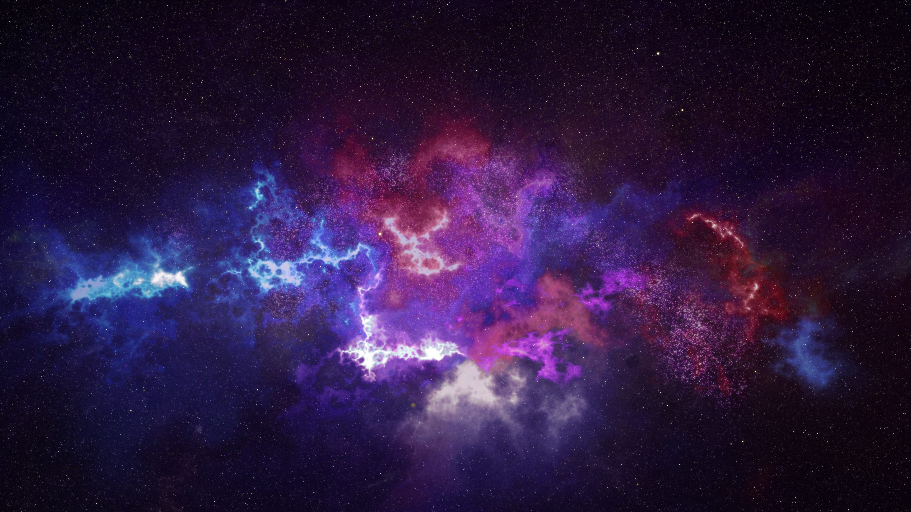 cosmos, cloud - sky, time, night, galaxy, no people, abstract, blue, mystic, bright, deep, luminosity, outdoors, astrology, darkness, astronomy, easy, scenics - nature, HD Wallpaper