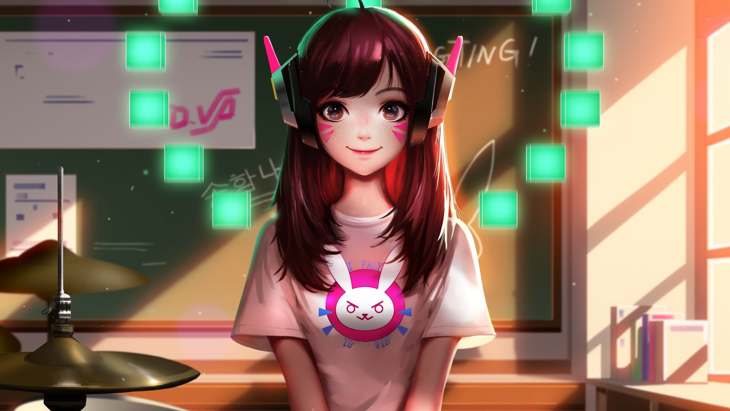 D.Va (Overwatch), Overwatch, video games, 1080P, Liang-Xing, HD Wallpaper