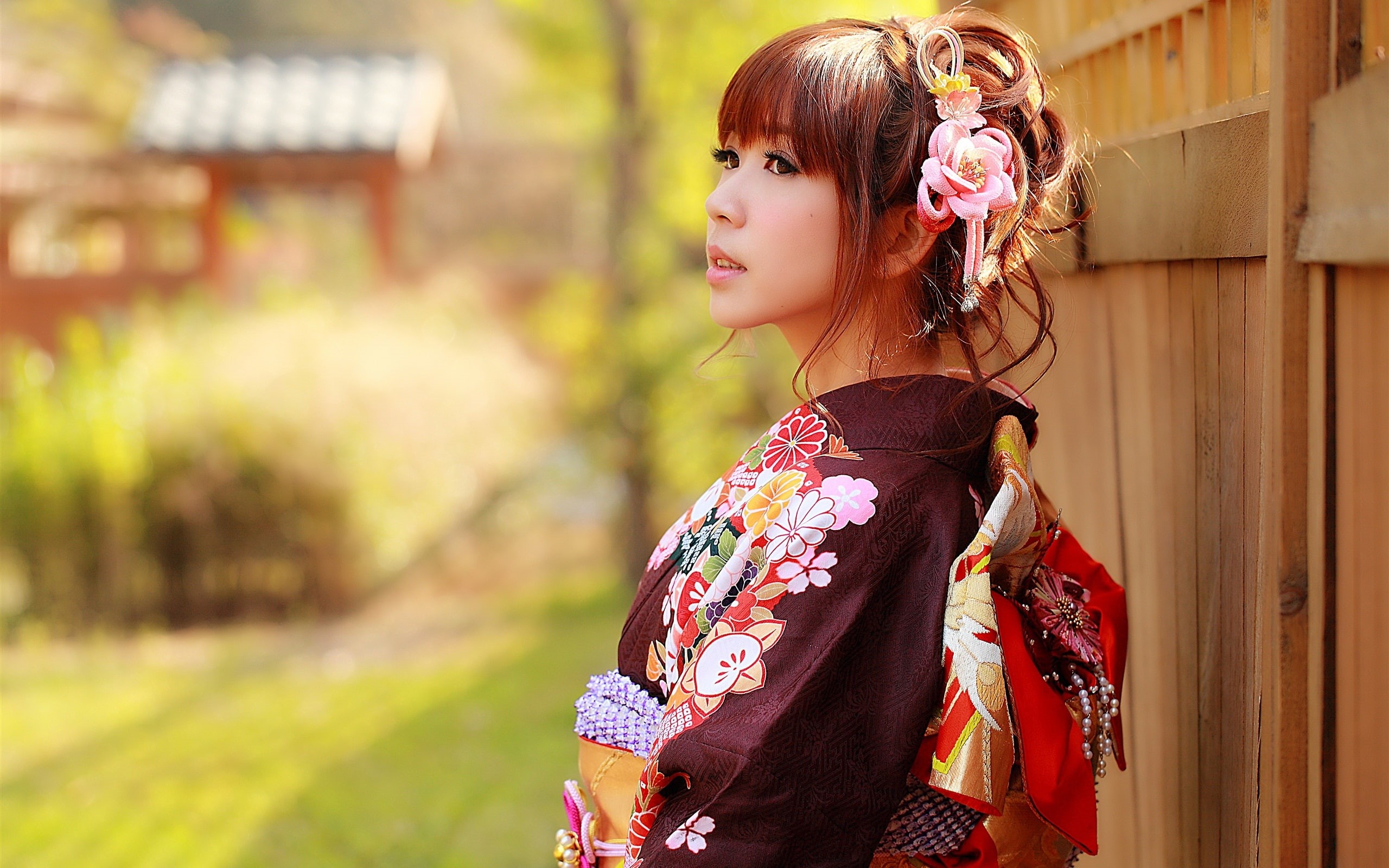 Asian, Clothes, Kimono, Girl, 2K, Japanese, HD Wallpaper