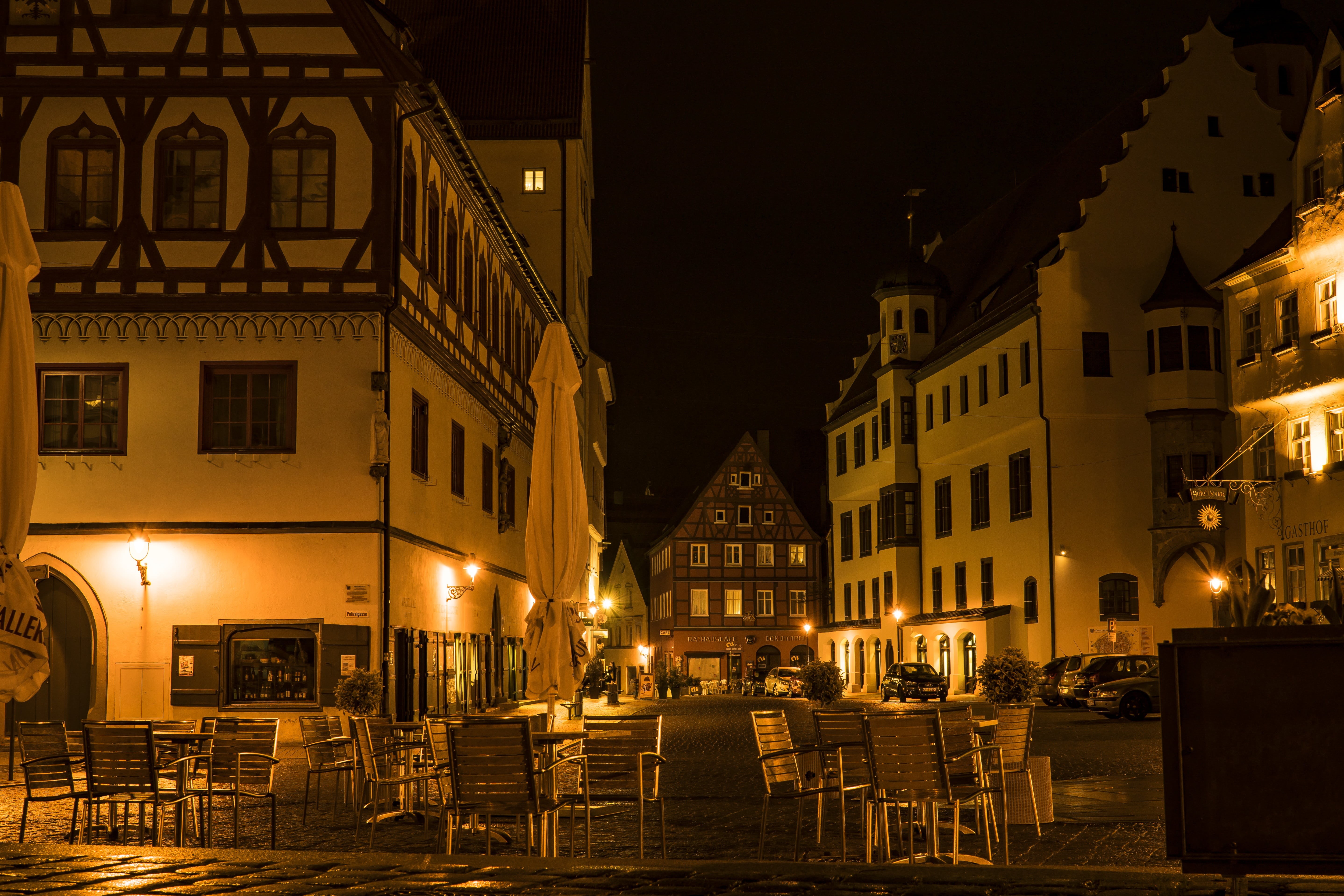 residential district, architecture, history, mood, night photograph, house, city lights, street, lamps, old, evening, dusk, religion, nature, street light, HD Wallpaper